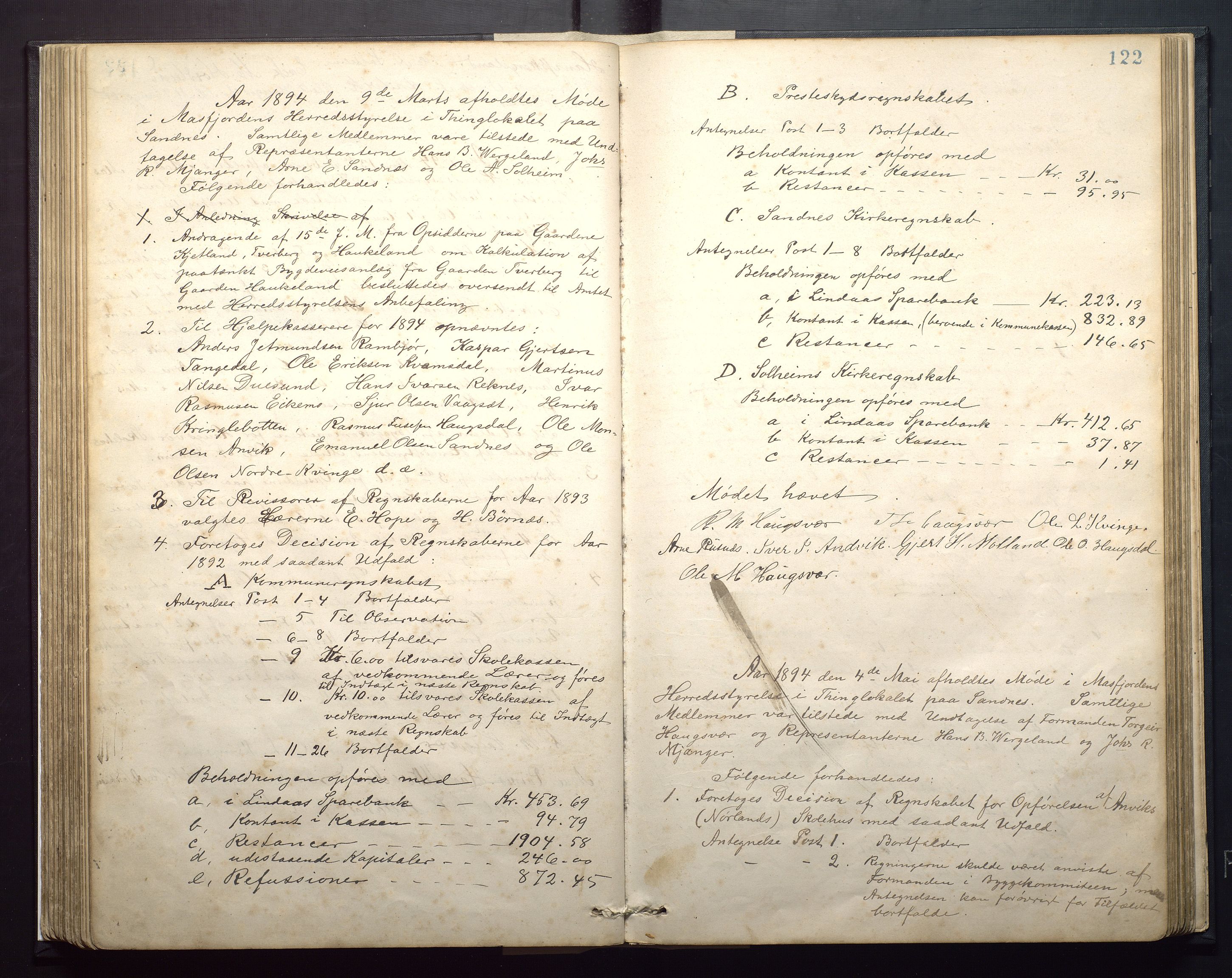 Masfjorden kommune. Formannskapet, IKAH/1266-021/A/Aa/L0001: Møtebok for Masfjorden formannskap og heradsstyre, 1879-1904, p. 122