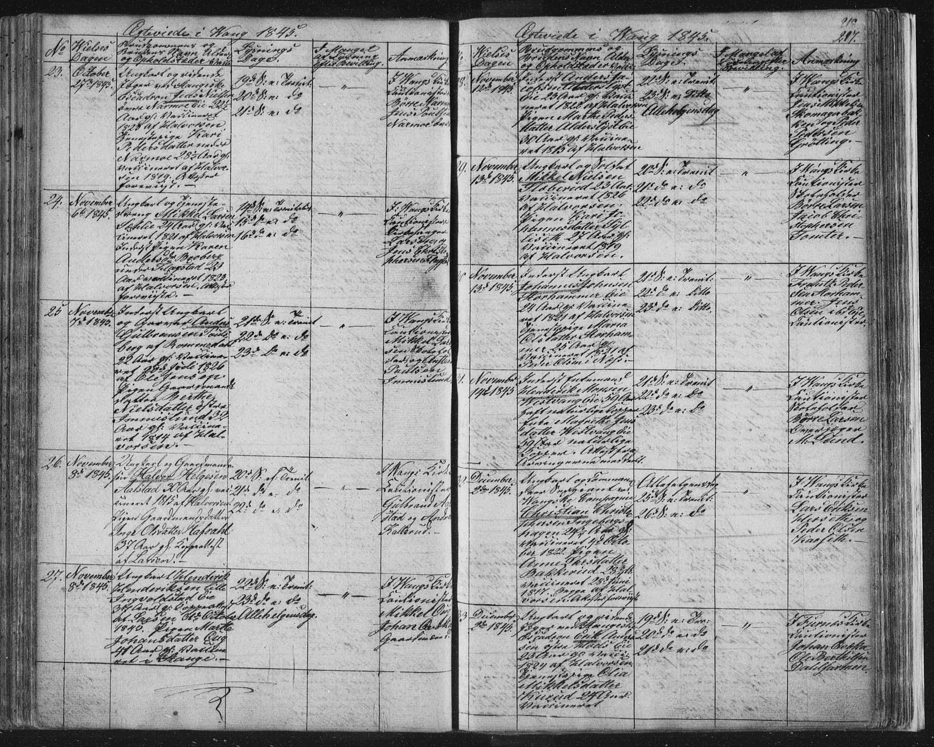 Vang prestekontor, Hedmark, SAH/PREST-008/H/Ha/Hab/L0008: Parish register (copy) no. 8, 1832-1854, p. 217