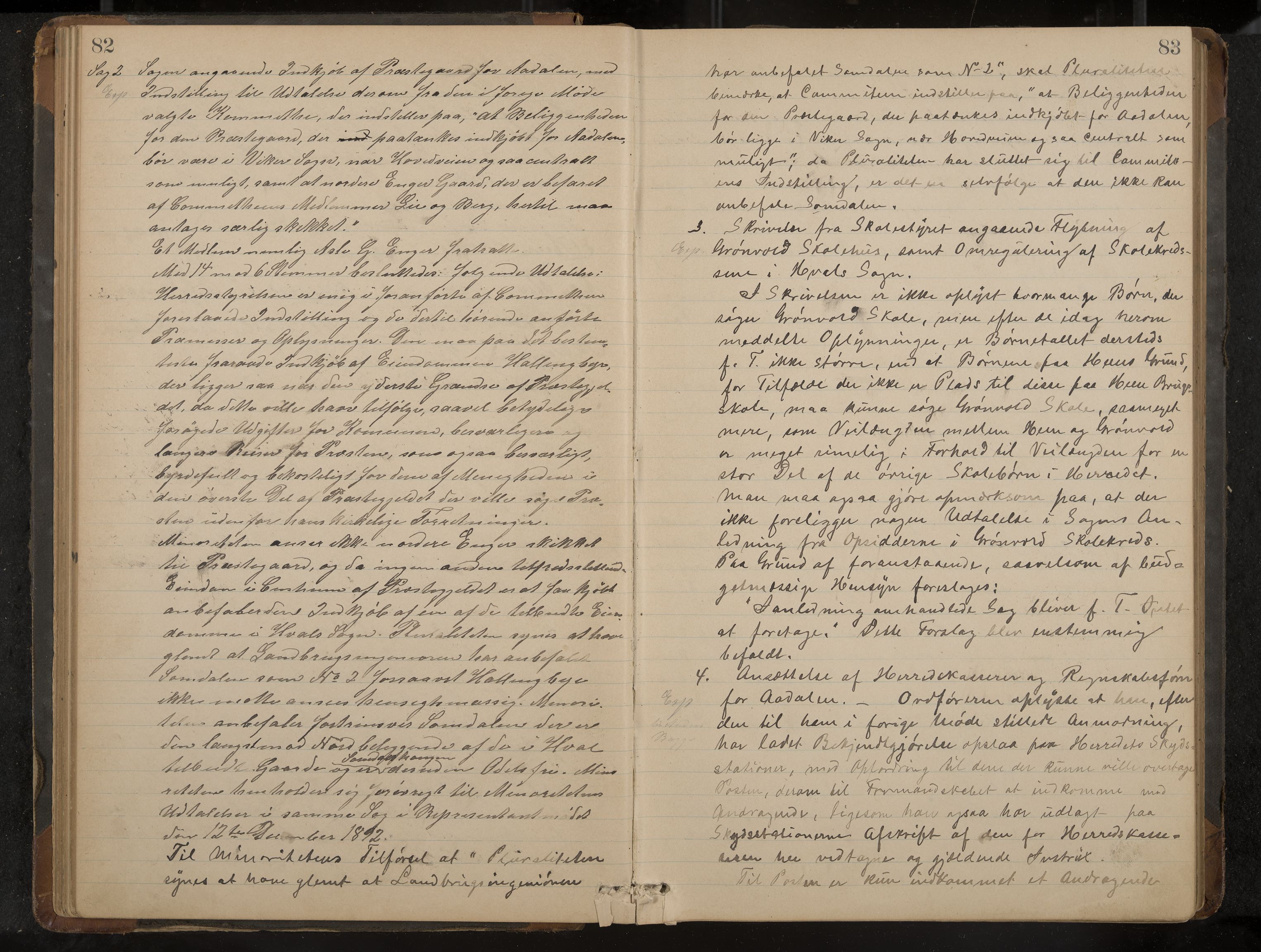 Ådal formannskap og sentraladministrasjon, IKAK/0614021/A/Aa/L0002: Møtebok, 1891-1907, p. 82-83