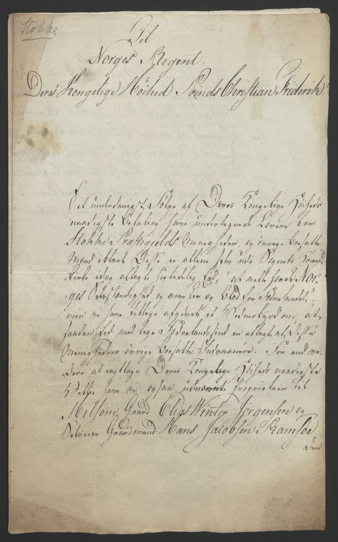 Statsrådssekretariatet, RA/S-1001/D/Db/L0008: Fullmakter for Eidsvollsrepresentantene i 1814. , 1814, p. 24