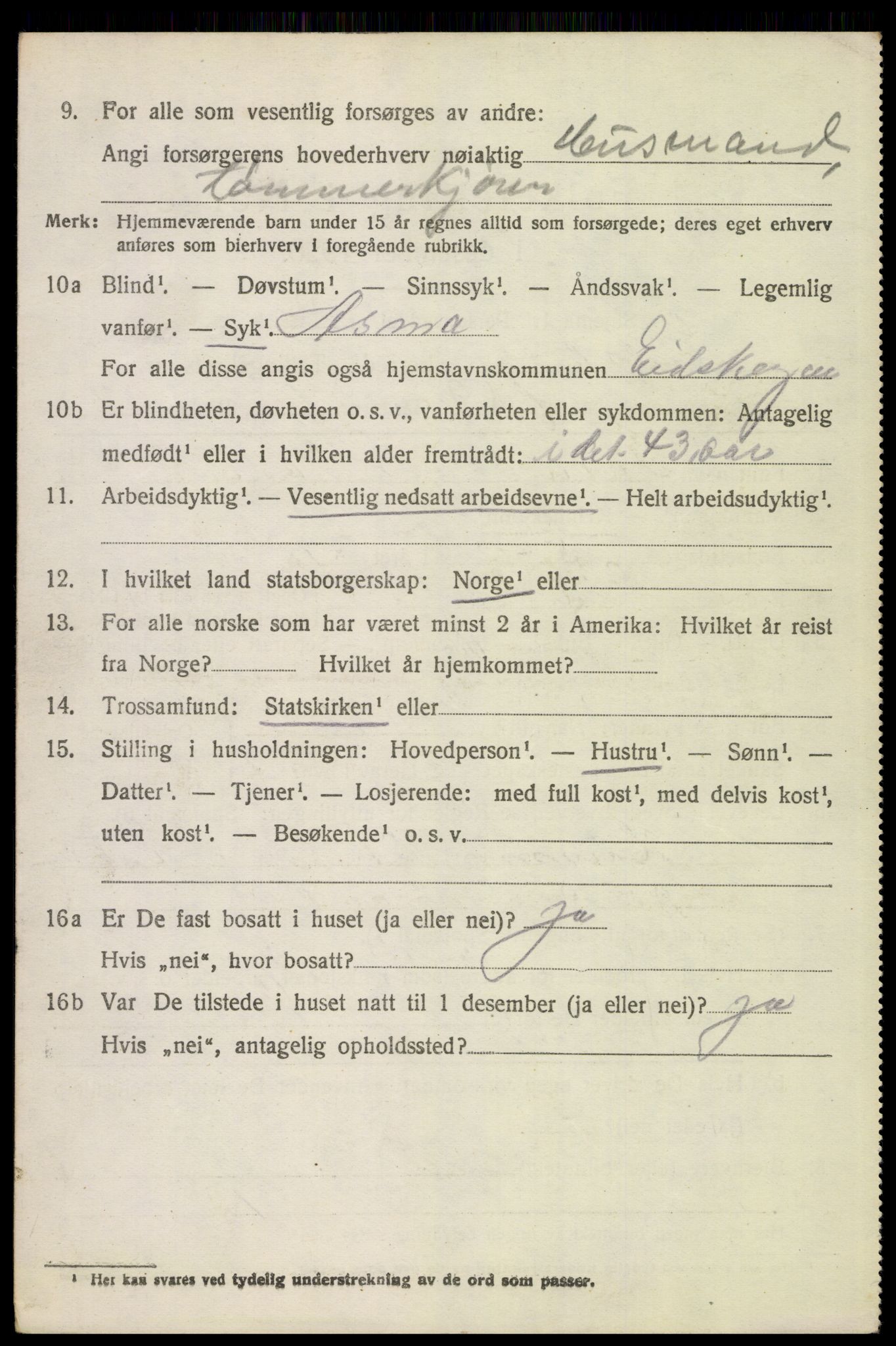 SAH, 1920 census for Eidskog, 1920, p. 4788