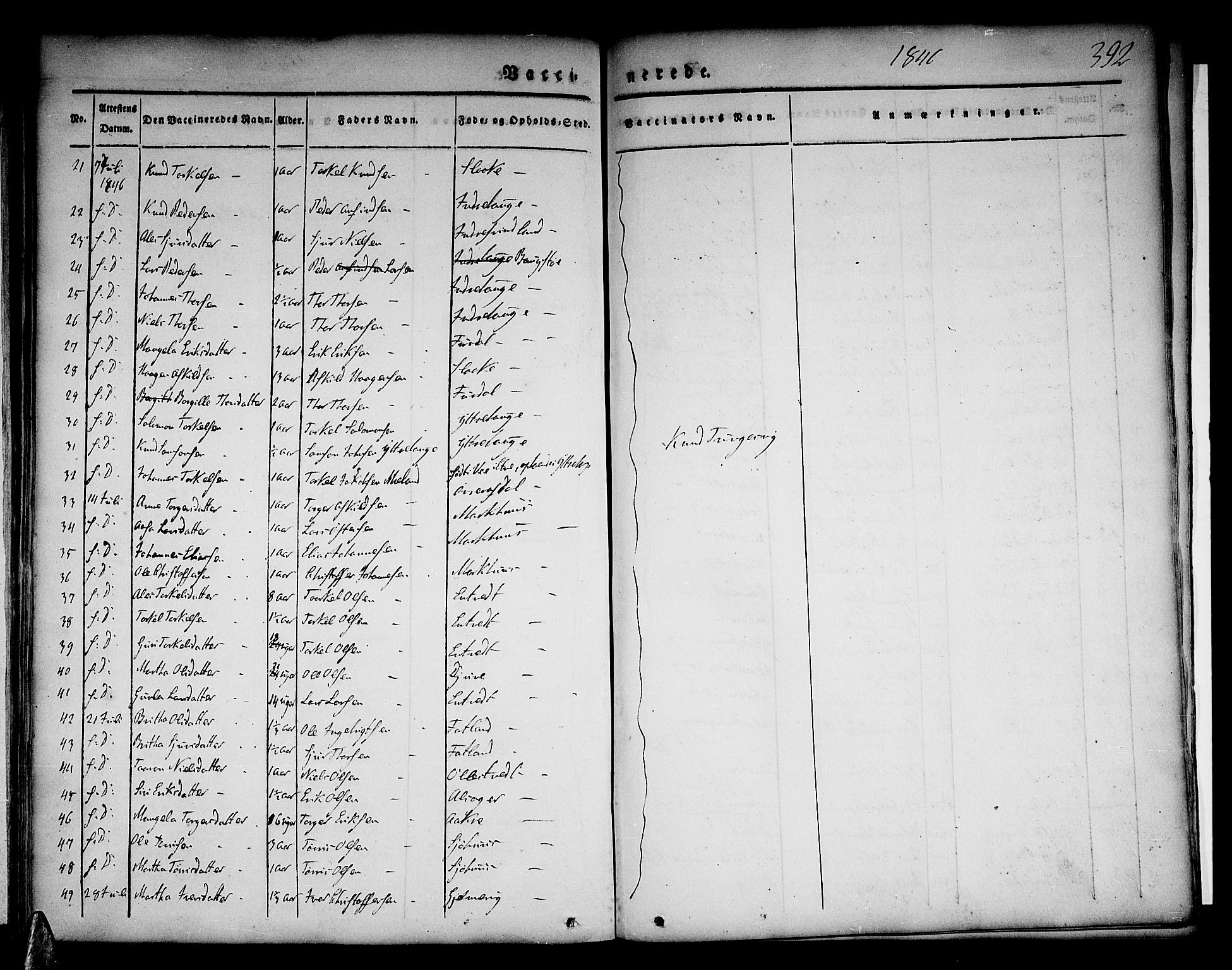 Skånevik sokneprestembete, AV/SAB-A-77801/H/Haa: Parish register (official) no. A 4, 1828-1848, p. 392