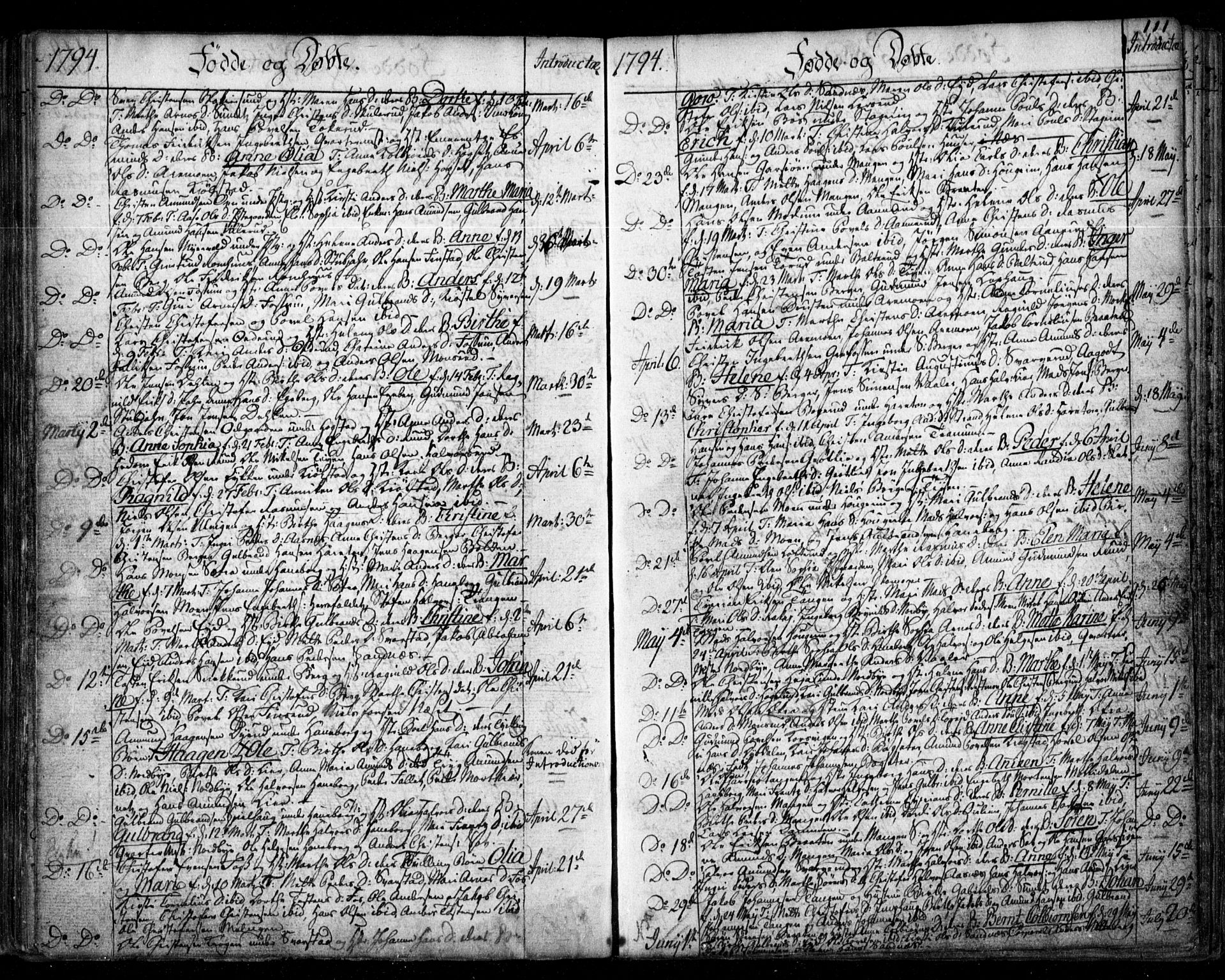 Aurskog prestekontor Kirkebøker, SAO/A-10304a/F/Fa/L0003: Parish register (official) no. I 3, 1767-1807, p. 111