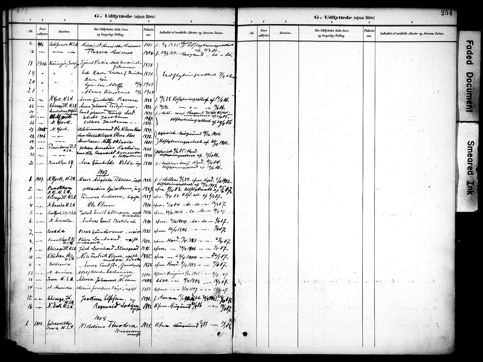 Haugesund sokneprestkontor, AV/SAST-A -101863/H/Ha/Haa/L0006: Parish register (official) no. A 6, 1891-1907, p. 254