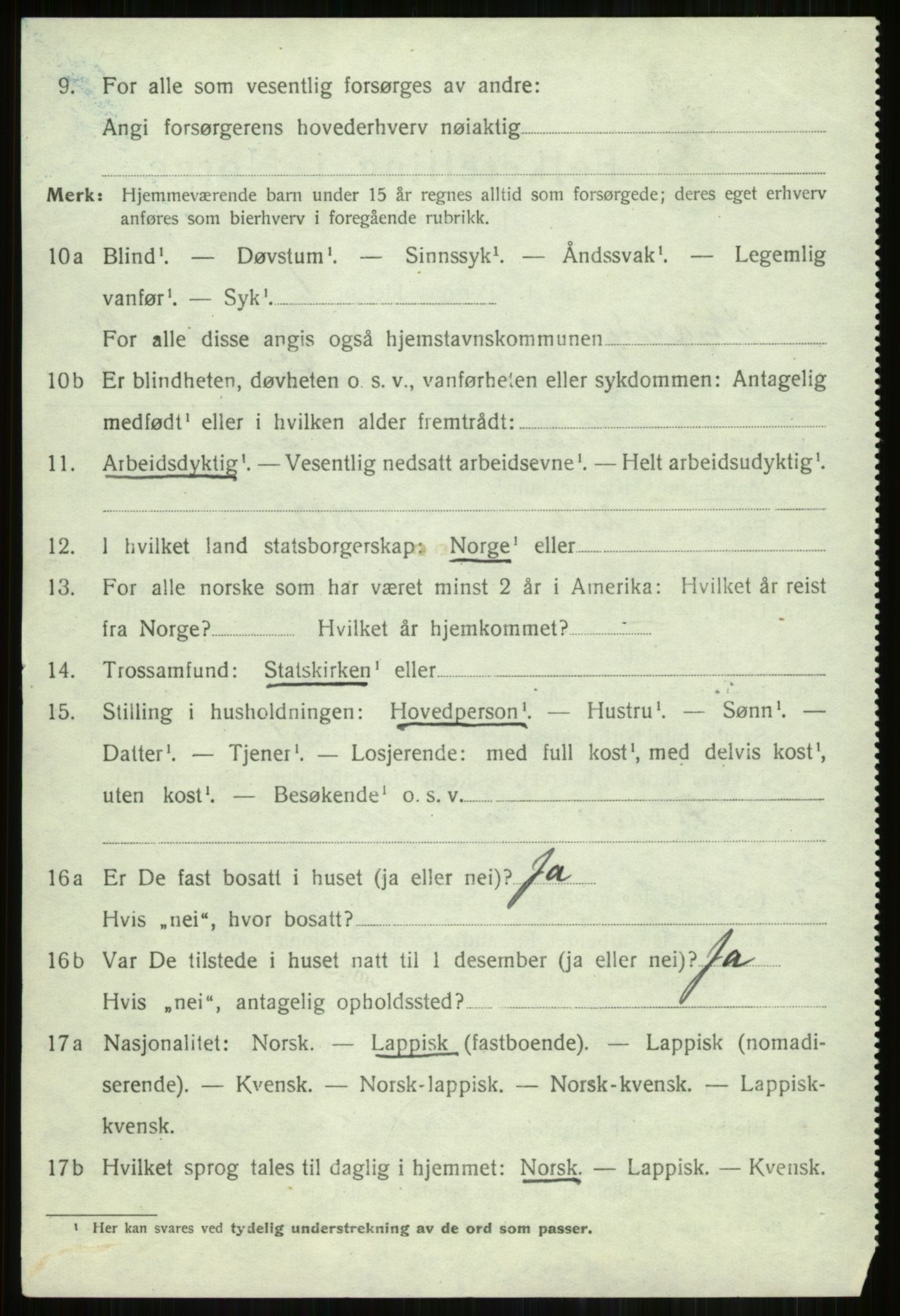SATØ, 1920 census for Skjervøy, 1920, p. 5434