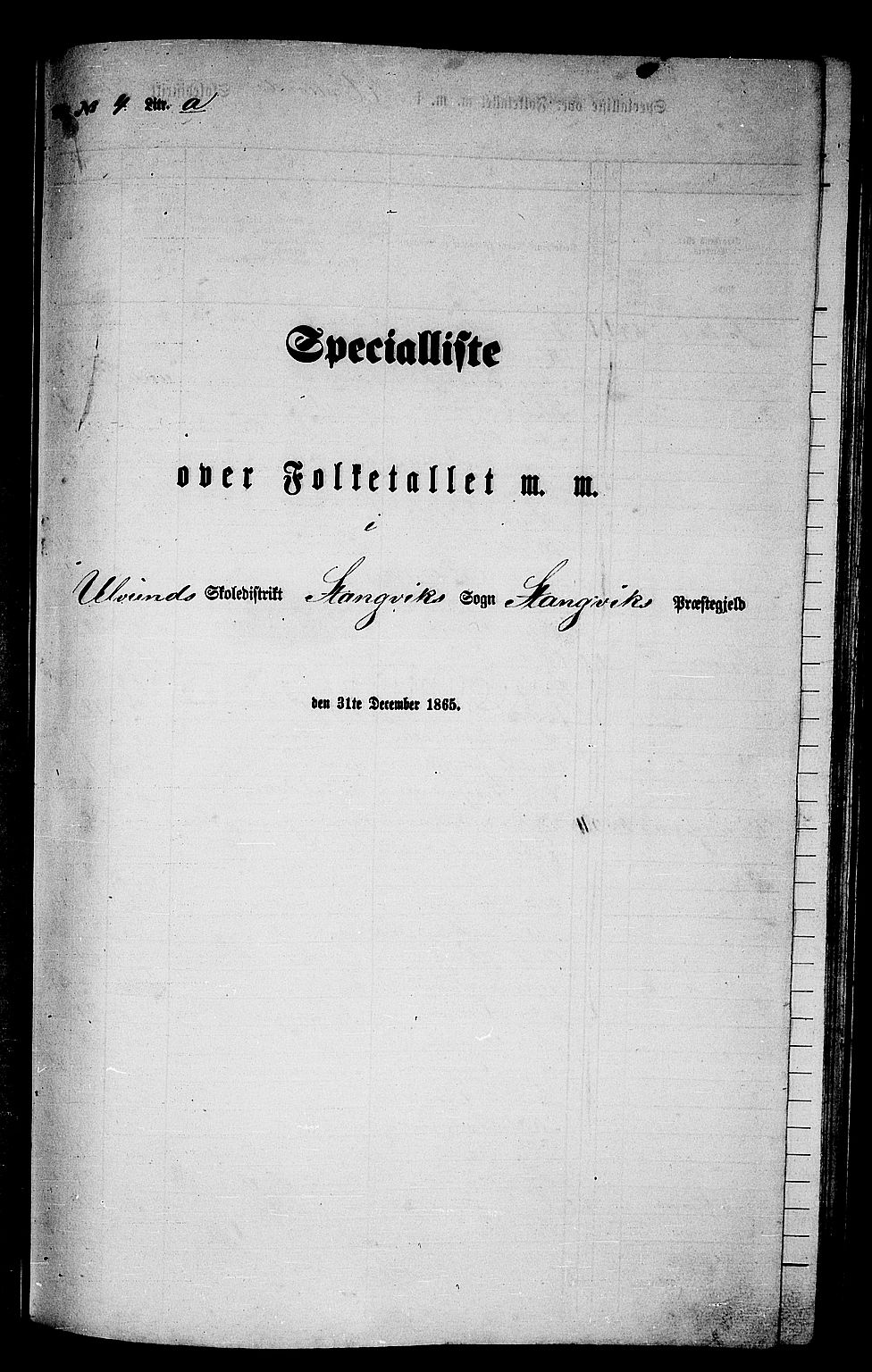 RA, 1865 census for Stangvik, 1865, p. 75