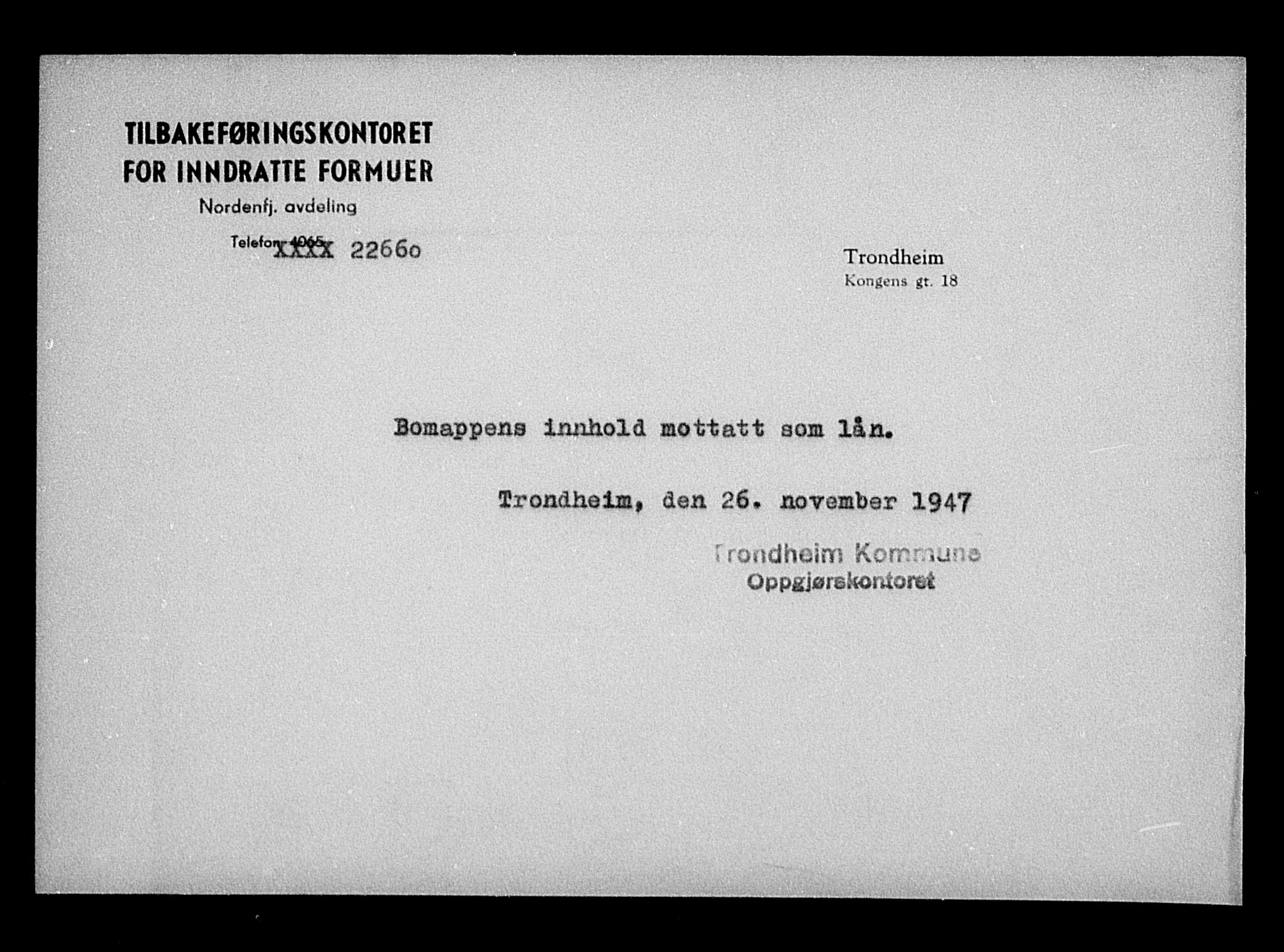 Justisdepartementet, Tilbakeføringskontoret for inndratte formuer, AV/RA-S-1564/H/Hc/Hca/L0900: --, 1945-1947, p. 221