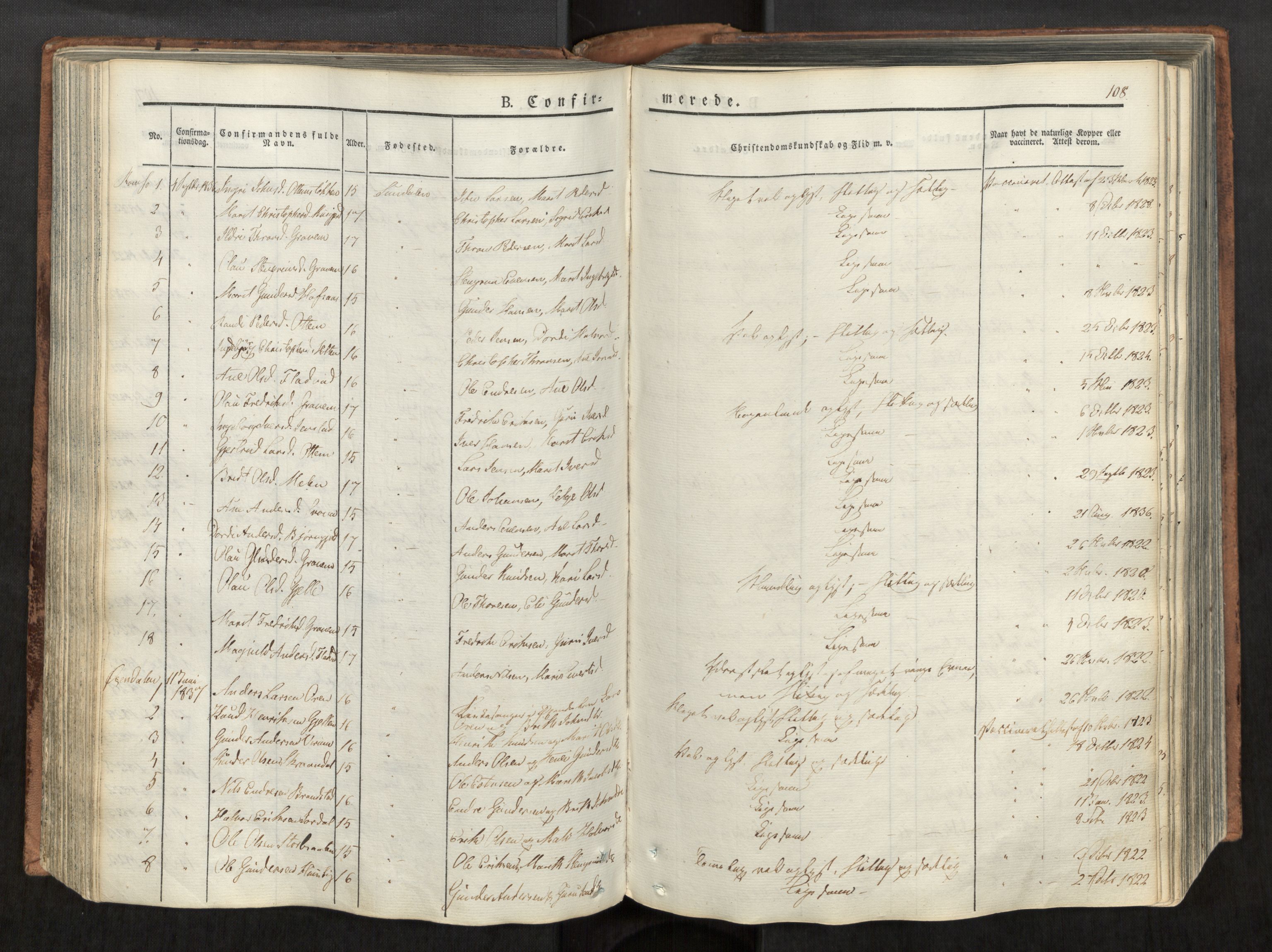 Ministerialprotokoller, klokkerbøker og fødselsregistre - Møre og Romsdal, SAT/A-1454/590/L1012: Parish register (official) no. 590A04, 1832-1846, p. 108