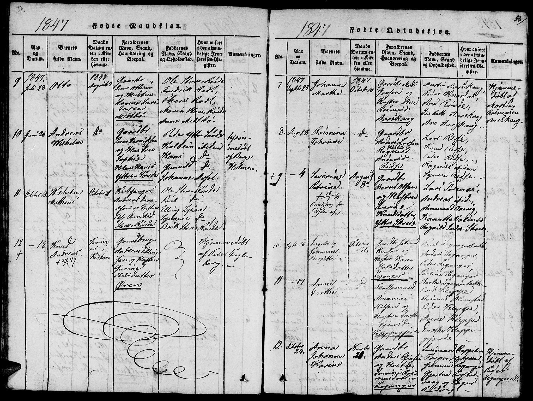 Ministerialprotokoller, klokkerbøker og fødselsregistre - Møre og Romsdal, AV/SAT-A-1454/504/L0054: Parish register (official) no. 504A01, 1816-1861, p. 58