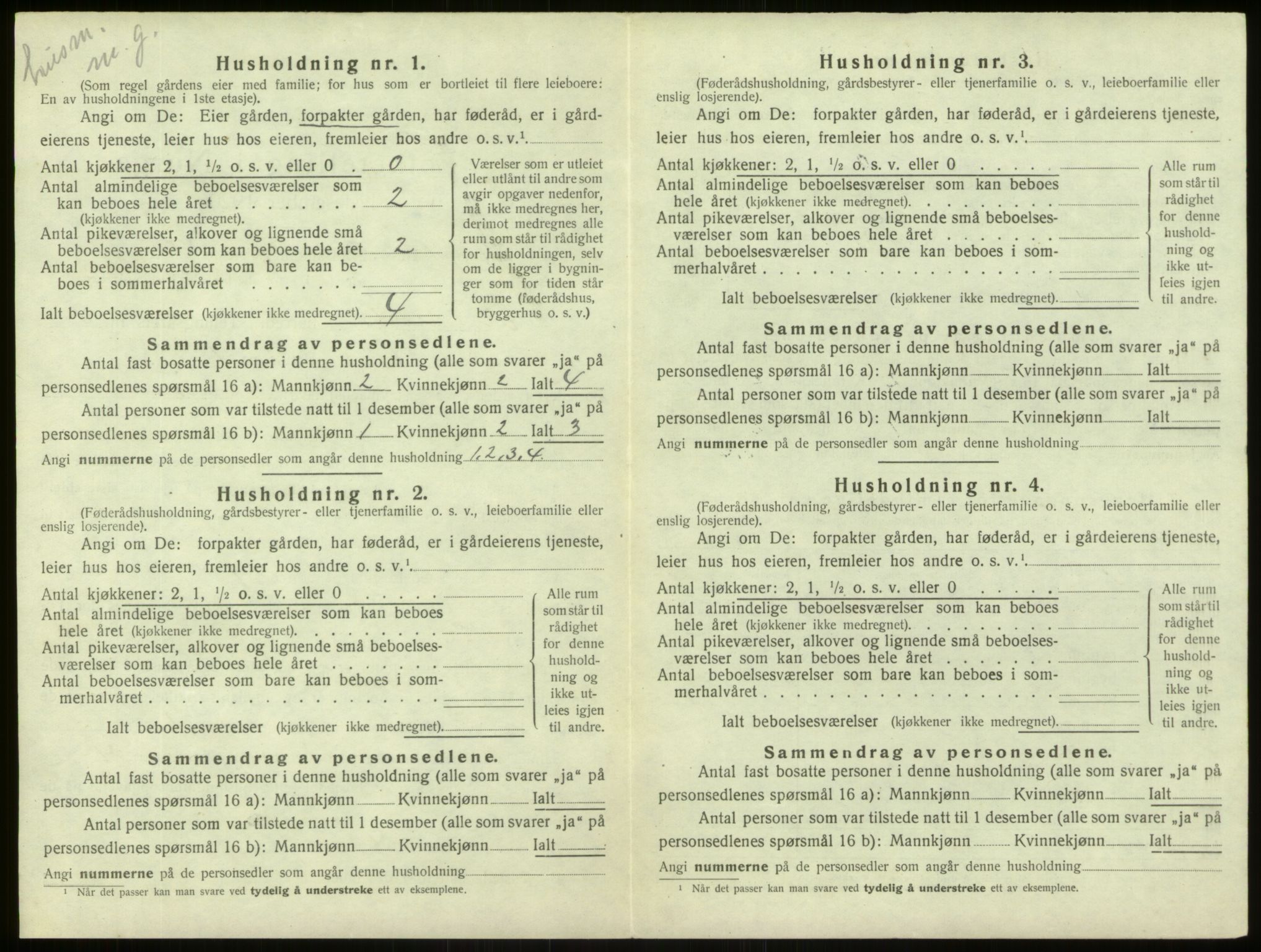 SAB, 1920 census for Aurland, 1920, p. 669