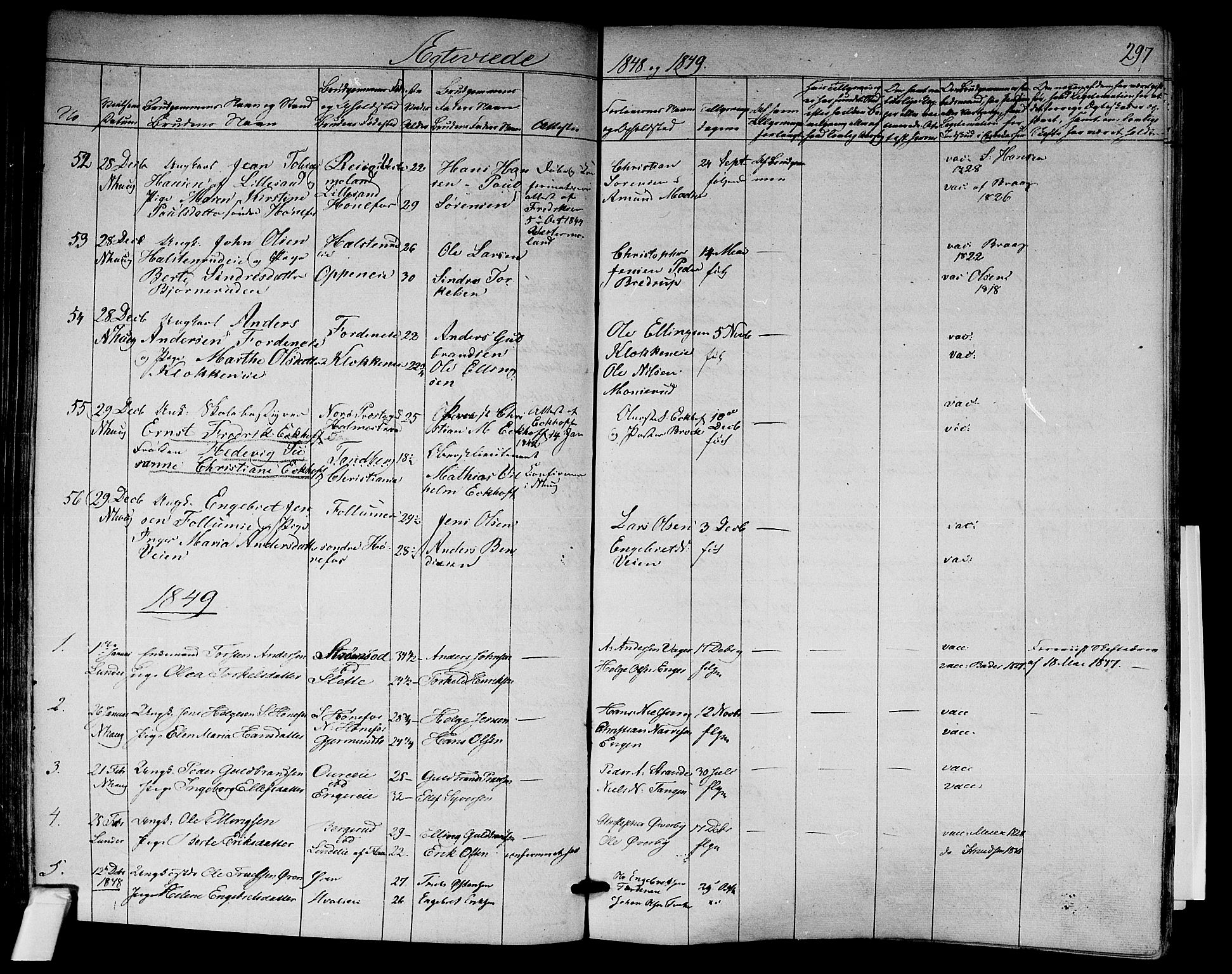 Norderhov kirkebøker, SAKO/A-237/F/Fa/L0011: Parish register (official) no. 11, 1847-1856, p. 297
