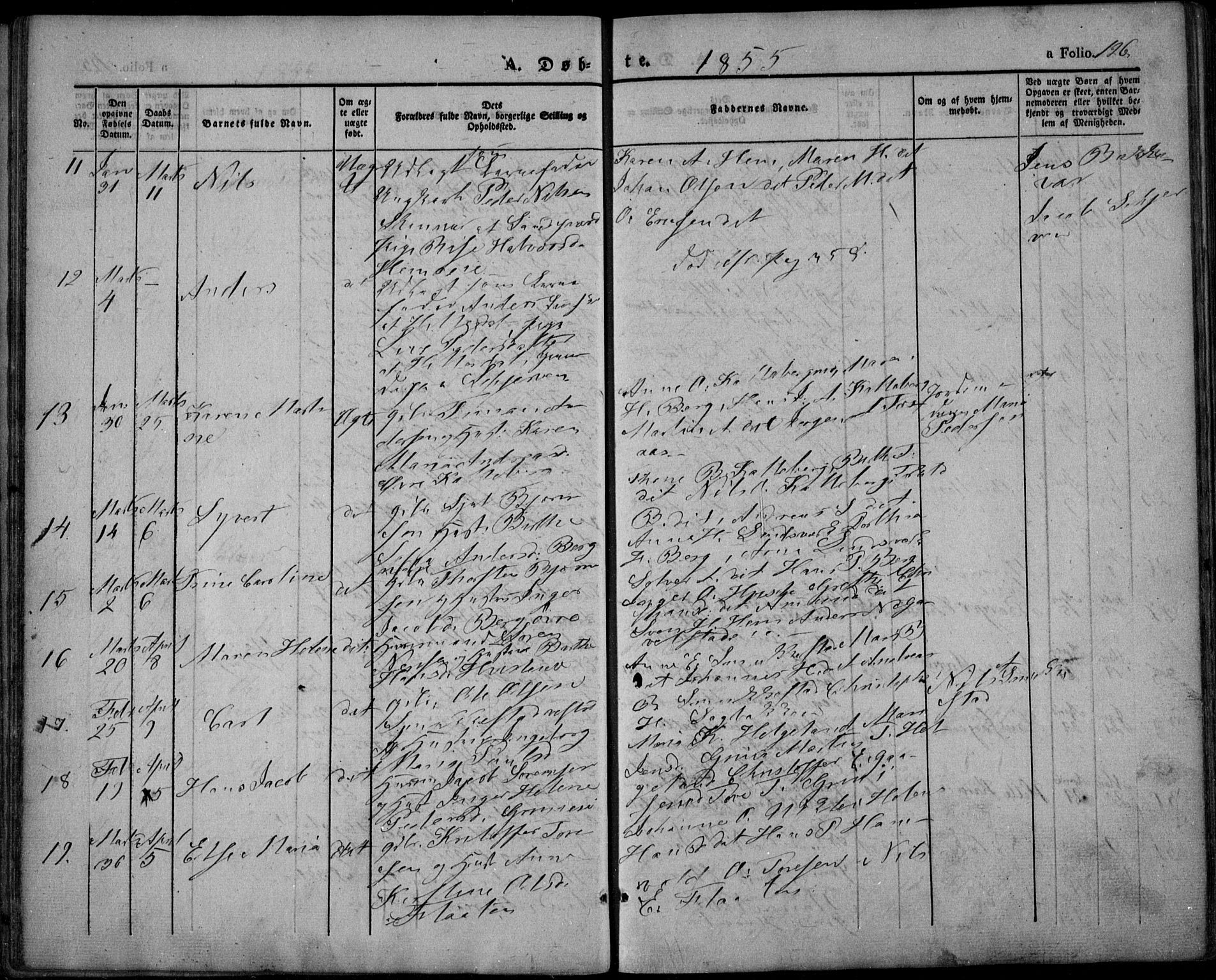 Lardal kirkebøker, SAKO/A-350/F/Fa/L0006: Parish register (official) no. I 6, 1835-1860, p. 126
