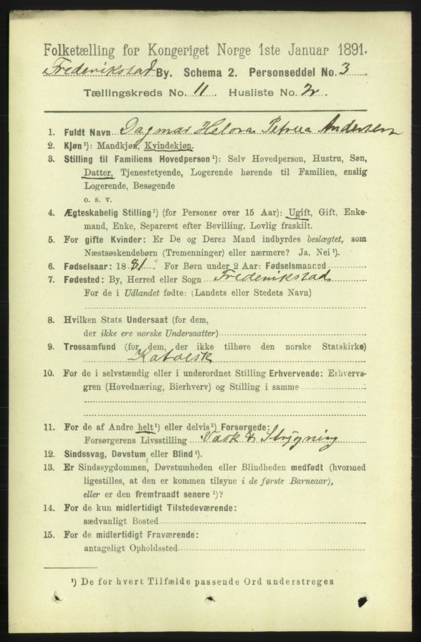 RA, 1891 census for 0103 Fredrikstad, 1891, p. 12578