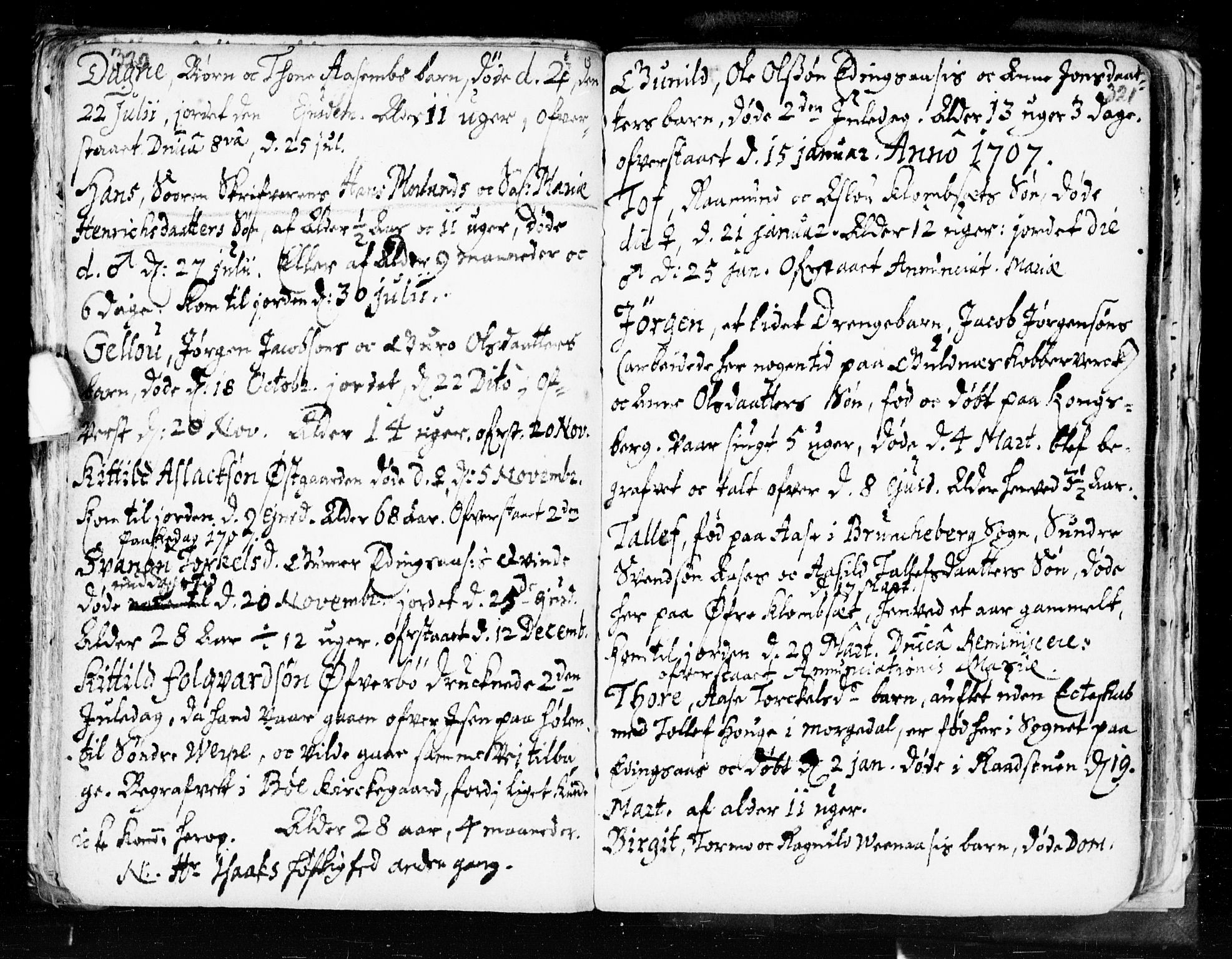 Seljord kirkebøker, SAKO/A-20/F/Fa/L0002: Parish register (official) no. I 2, 1689-1713, p. 320-321