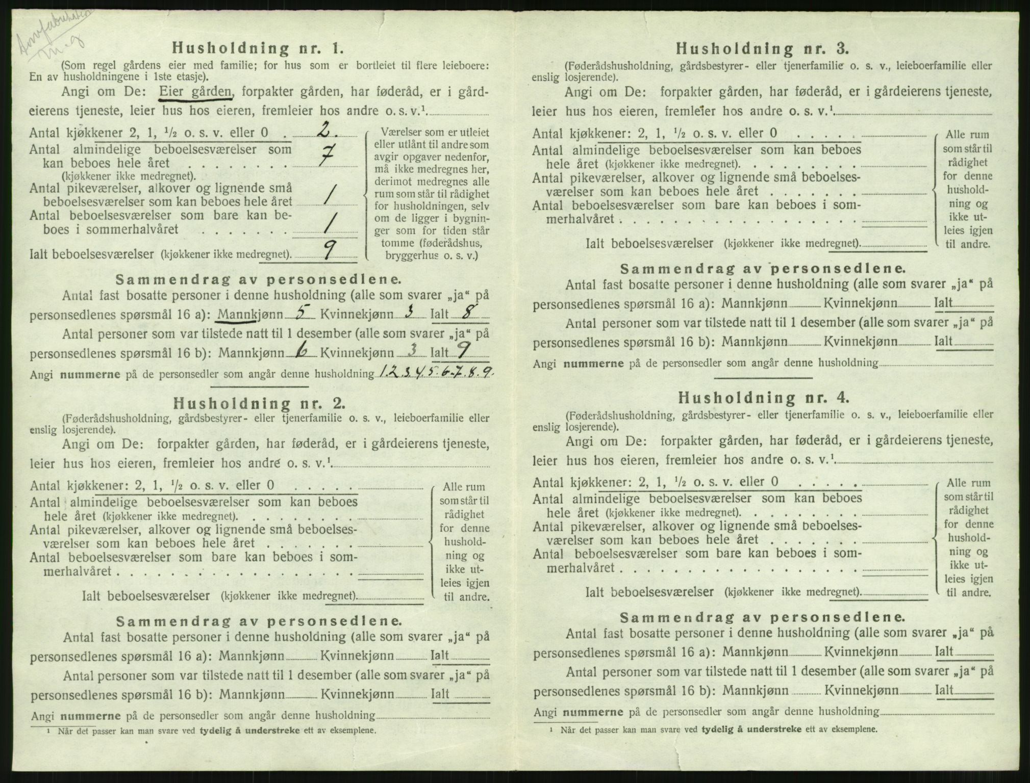 SAT, 1920 census for Sandøy, 1920, p. 147