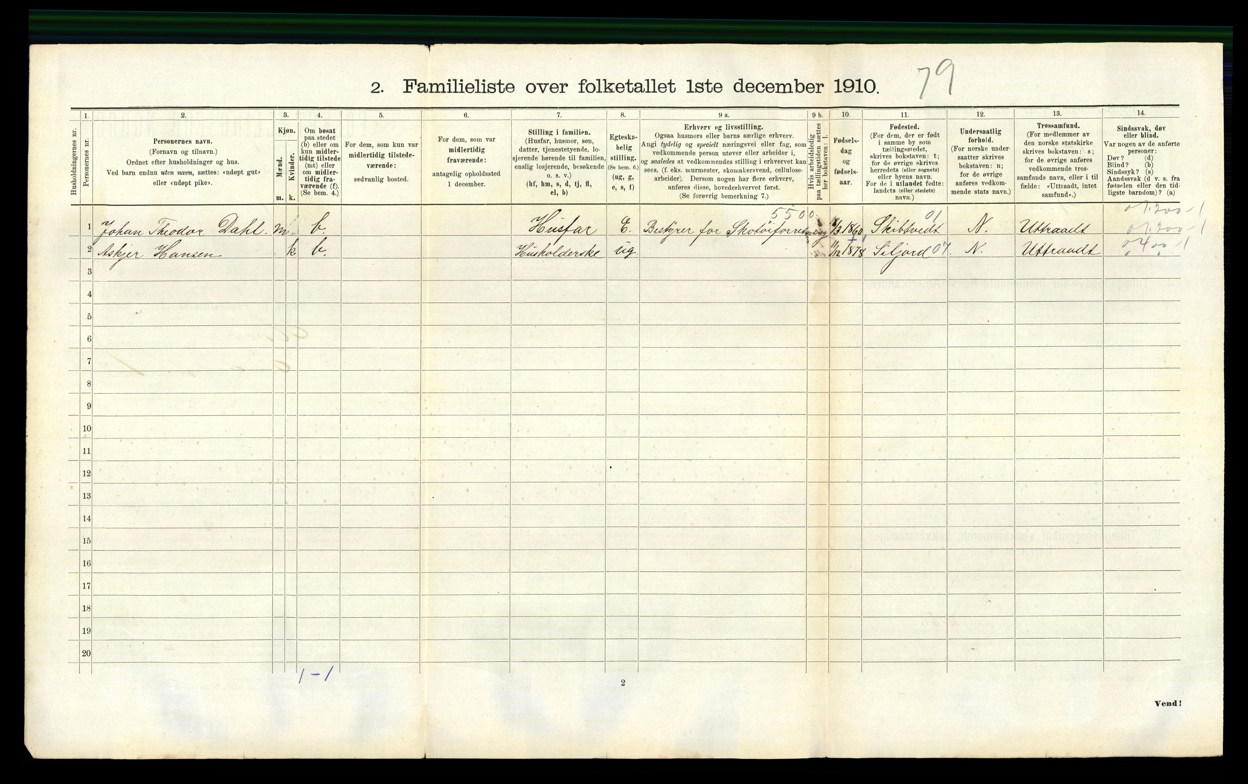 RA, 1910 census for Moss, 1910, p. 612