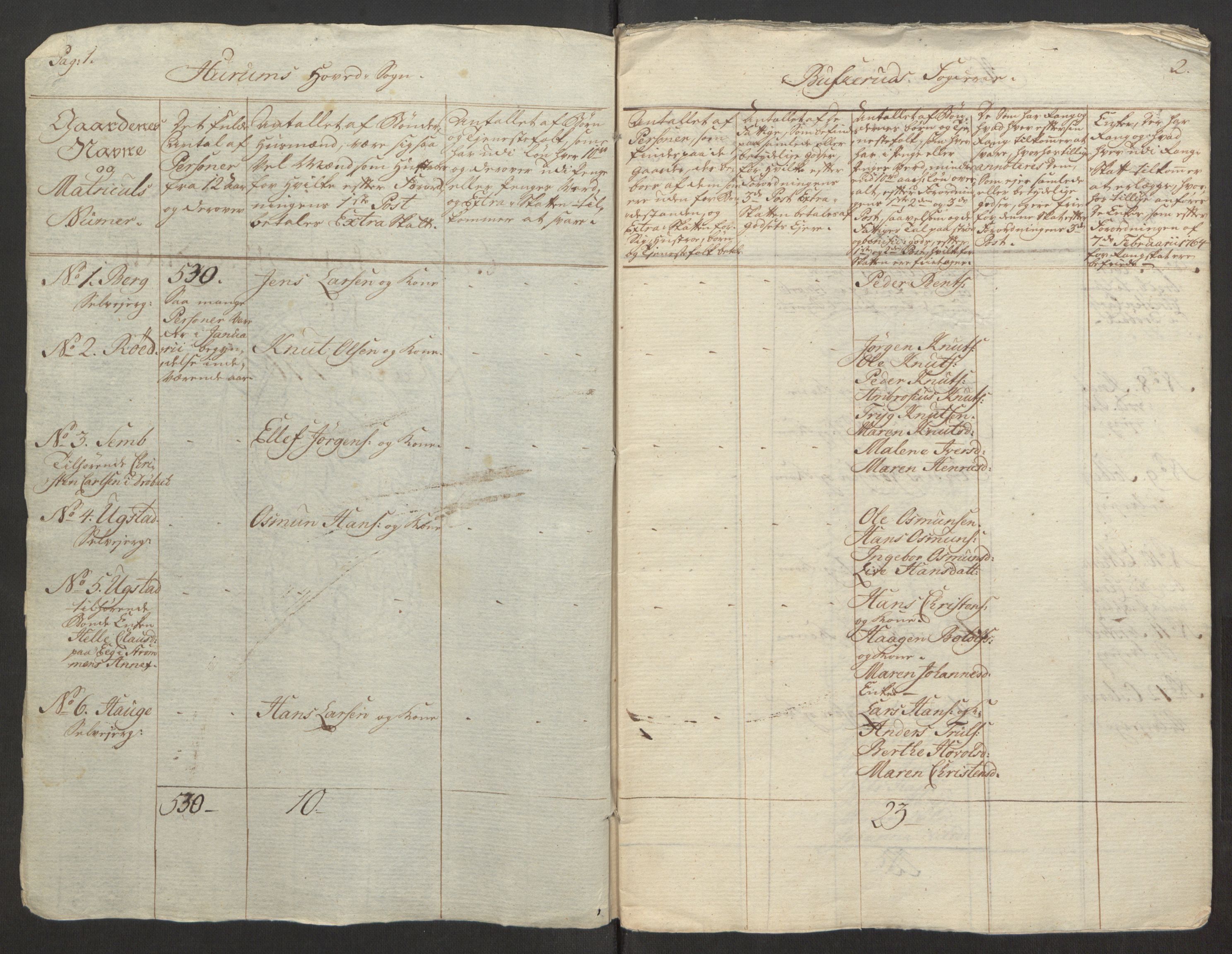 Rentekammeret inntil 1814, Reviderte regnskaper, Fogderegnskap, RA/EA-4092/R31/L1834: Ekstraskatten Hurum, Røyken, Eiker, Lier og Buskerud, 1765, p. 76