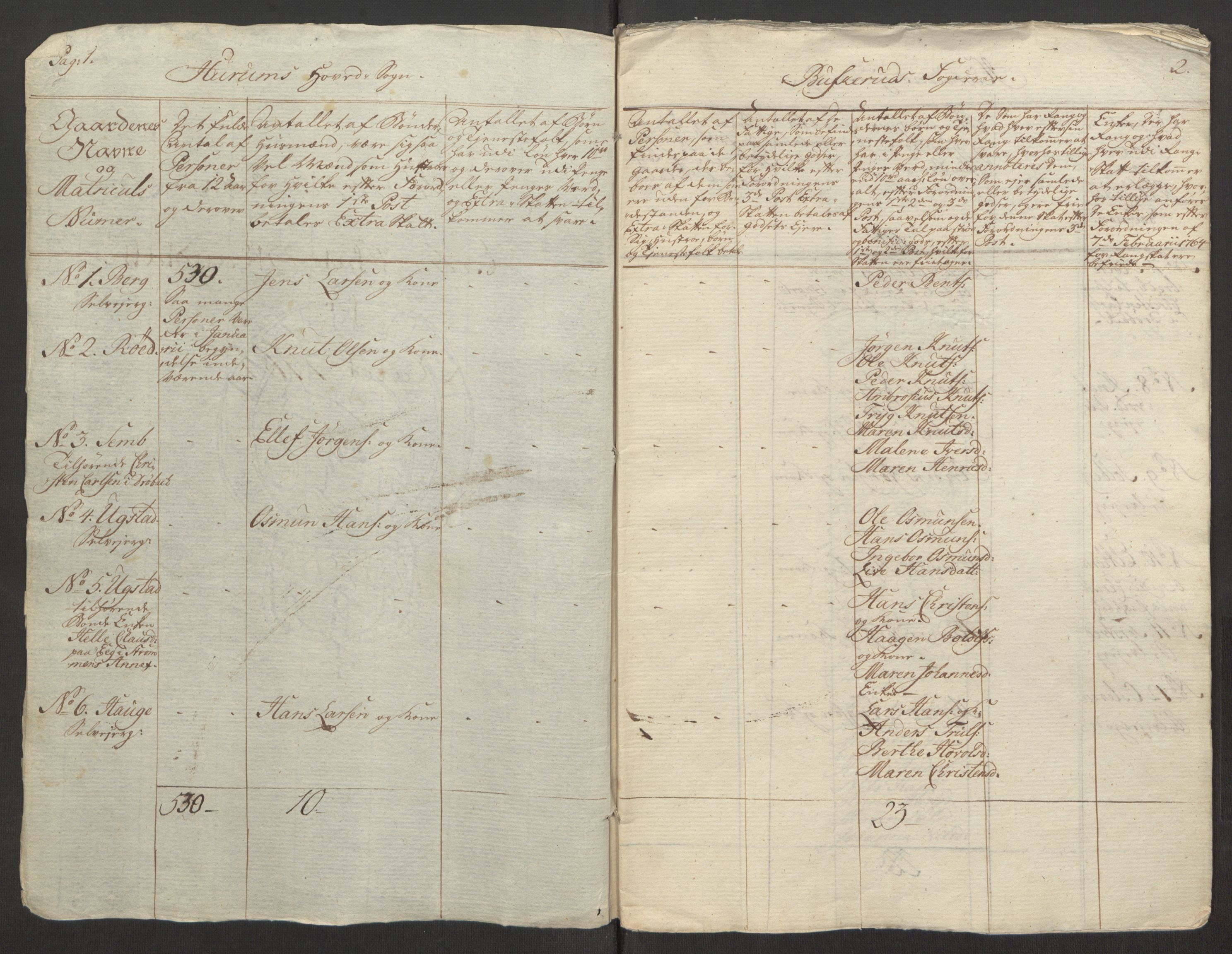 Rentekammeret inntil 1814, Reviderte regnskaper, Fogderegnskap, AV/RA-EA-4092/R31/L1834: Ekstraskatten Hurum, Røyken, Eiker, Lier og Buskerud, 1765, p. 76