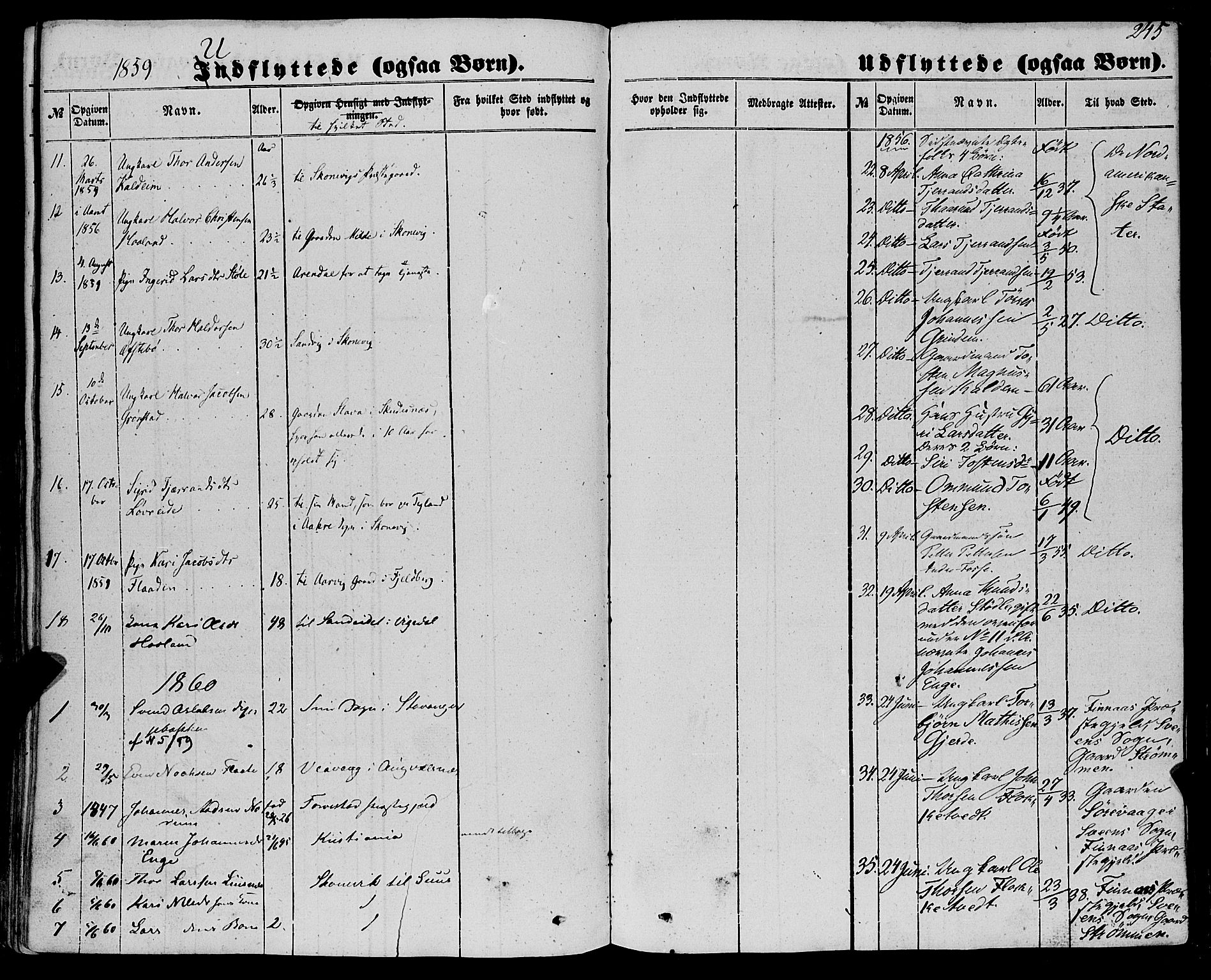 Etne sokneprestembete, SAB/A-75001/H/Haa: Parish register (official) no. A 8, 1848-1862, p. 245