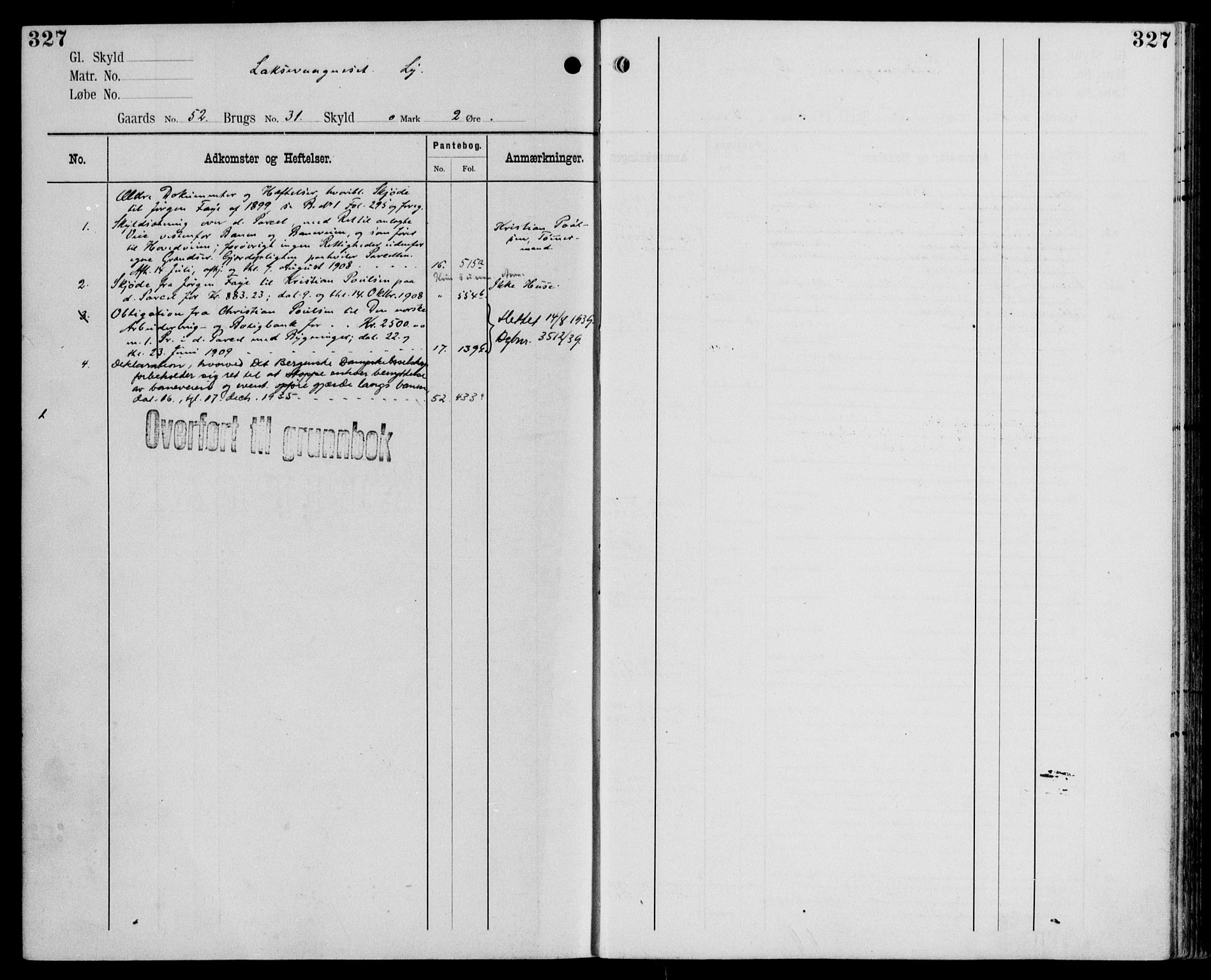 Midhordland sorenskriveri, AV/SAB-A-3001/1/G/Ga/Gab/L0110: Mortgage register no. II.A.b.110, p. 327