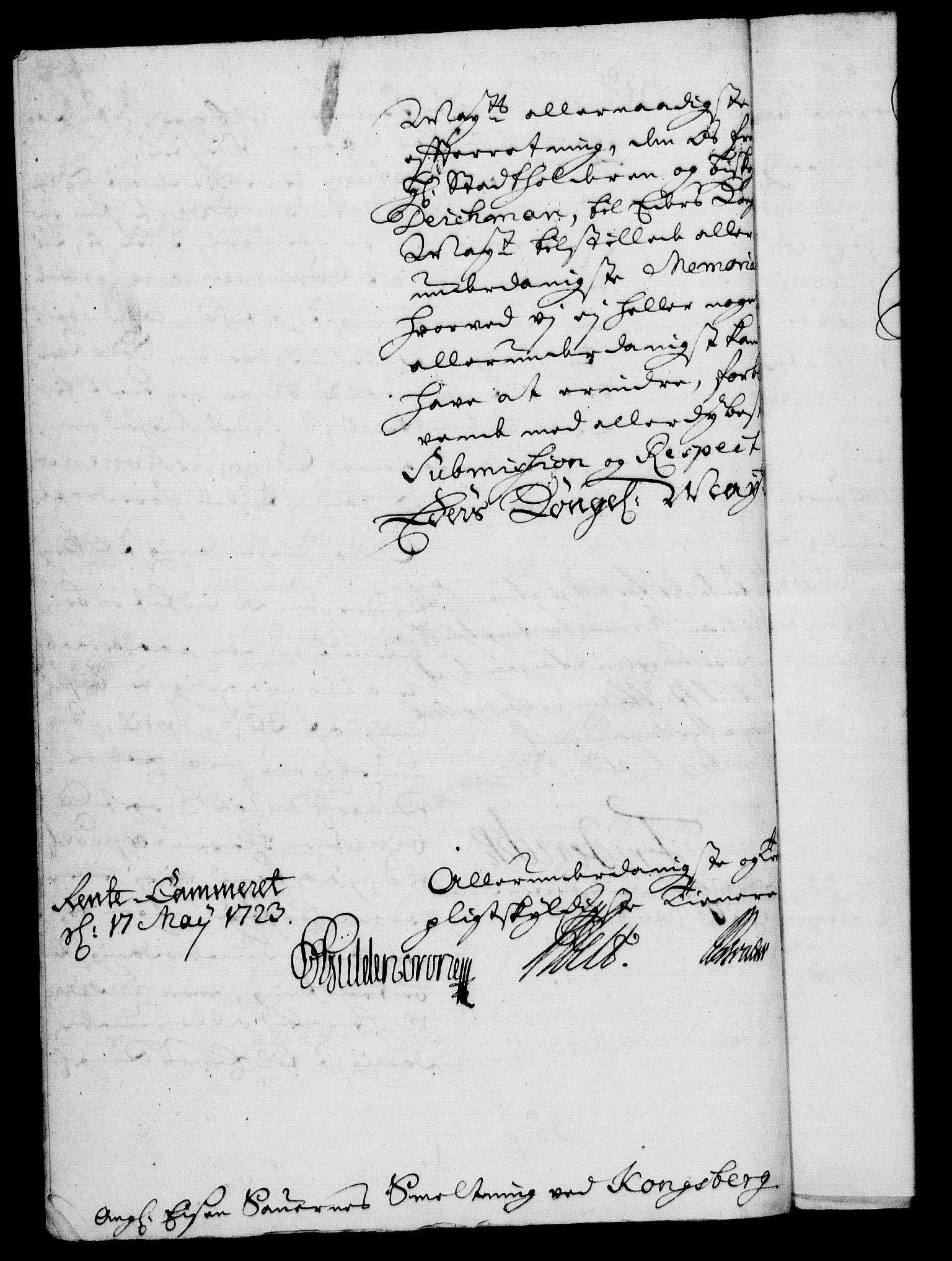 Rentekammeret, Kammerkanselliet, RA/EA-3111/G/Gf/Gfa/L0006: Norsk relasjons- og resolusjonsprotokoll (merket RK 52.6), 1723, p. 619