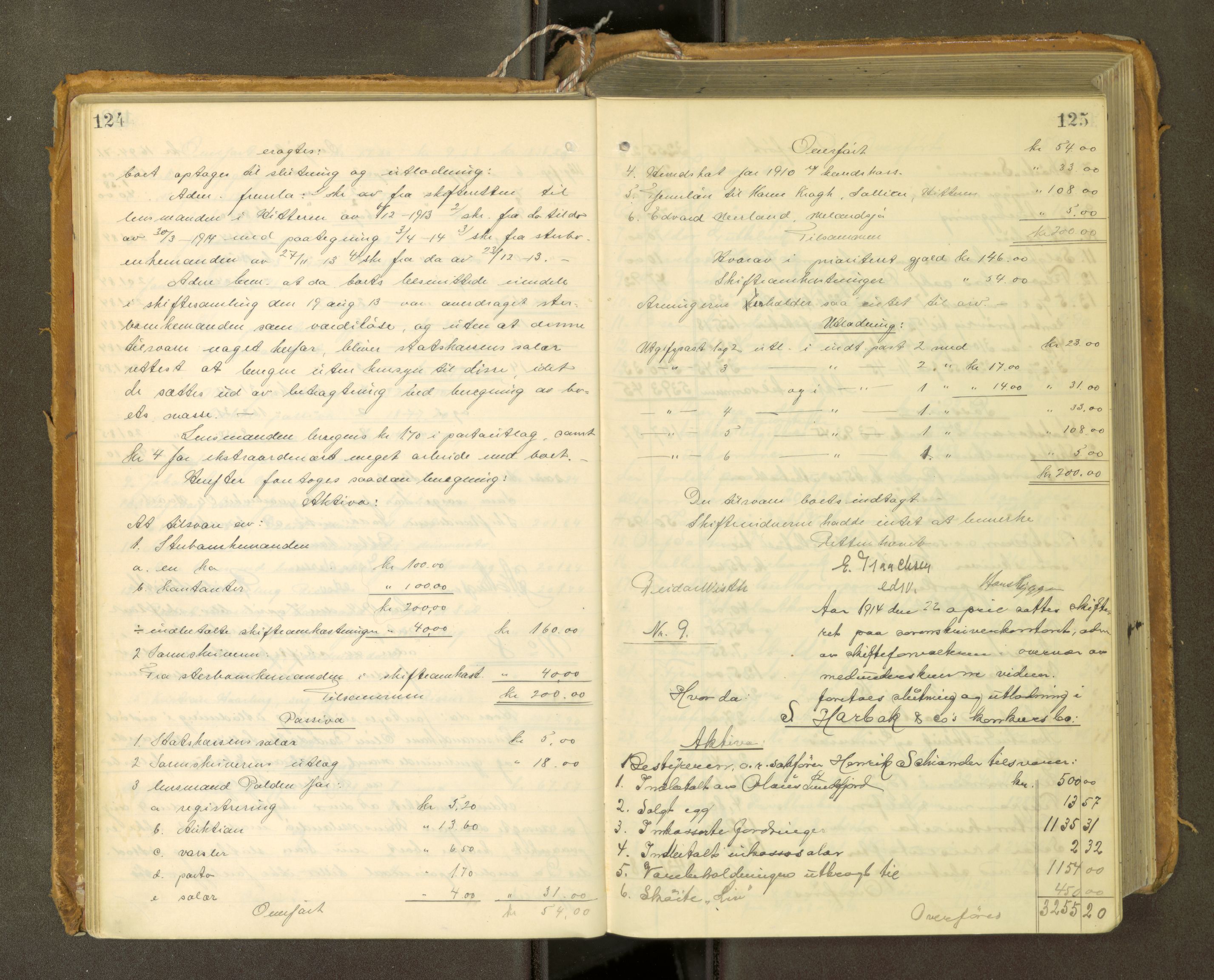 Fosen sorenskriveri, AV/SAT-A-1107/1/3/3A/L0031: Skifteutlodningsprotokoll nr. 10, 1913-1919, p. 124-125