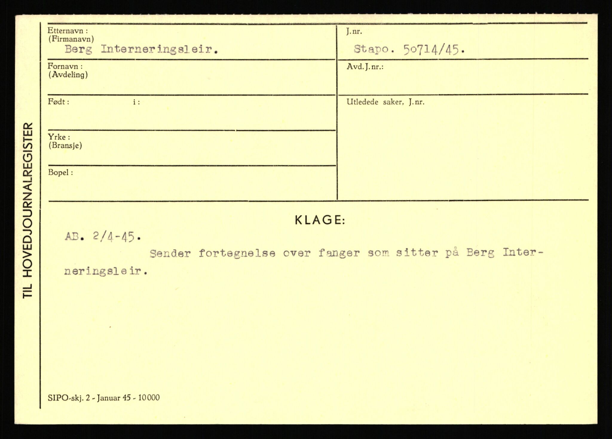 Statspolitiet - Hovedkontoret / Osloavdelingen, AV/RA-S-1329/C/Ca/L0002: Arneberg - Brand, 1943-1945, p. 1961