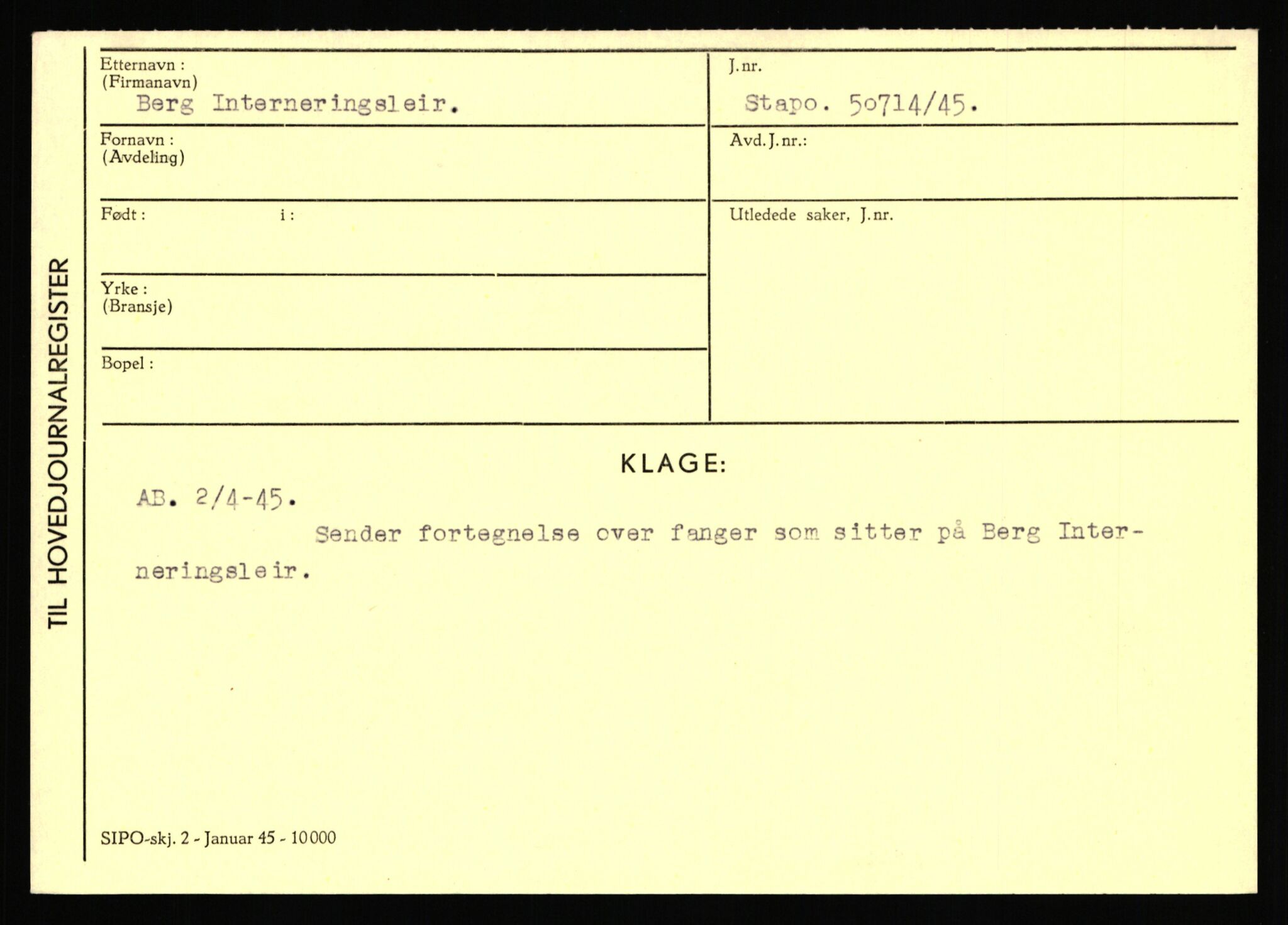 Statspolitiet - Hovedkontoret / Osloavdelingen, AV/RA-S-1329/C/Ca/L0002: Arneberg - Brand, 1943-1945, p. 1961