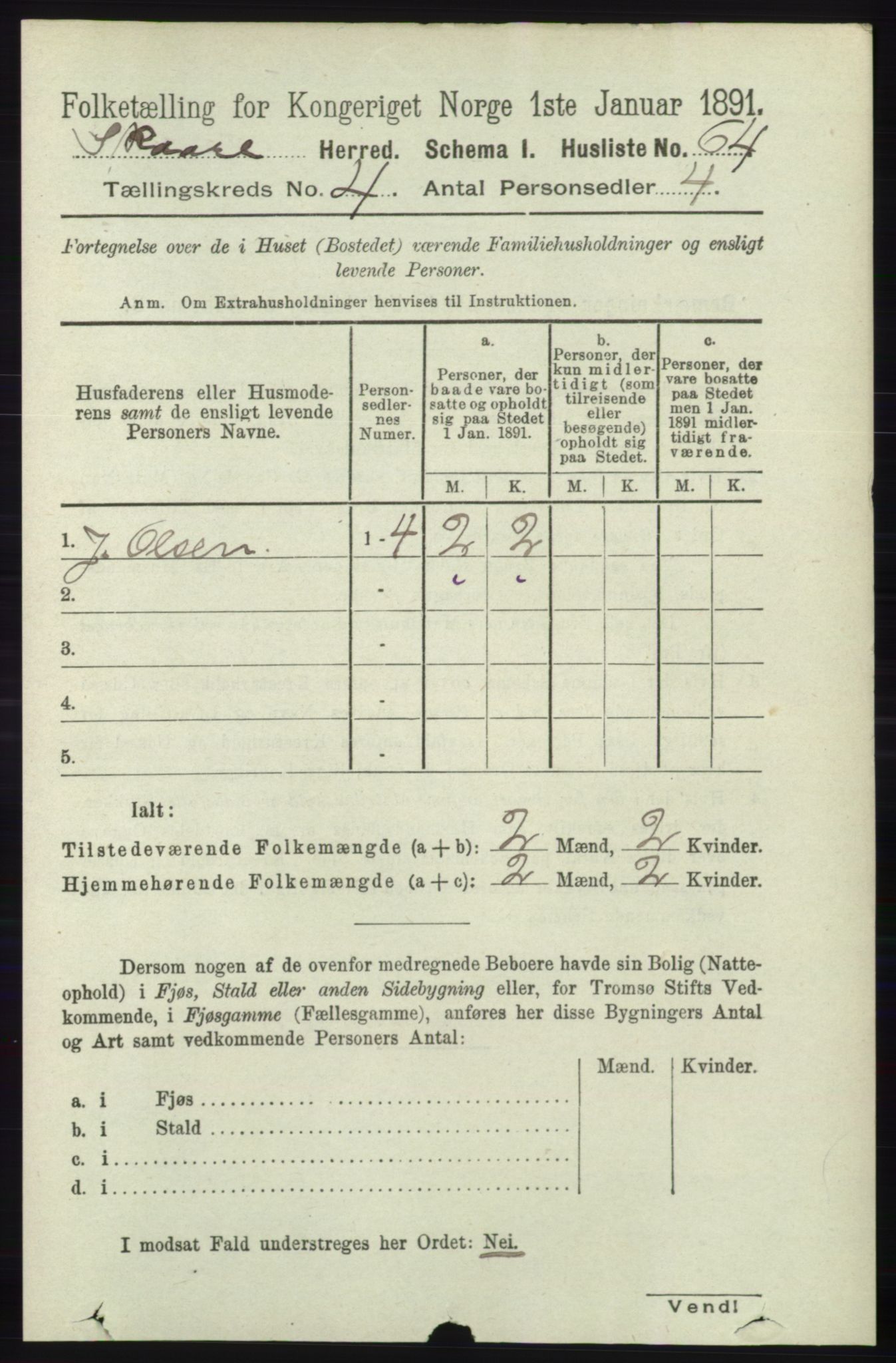 RA, 1891 census for 1153 Skåre, 1891, p. 1749