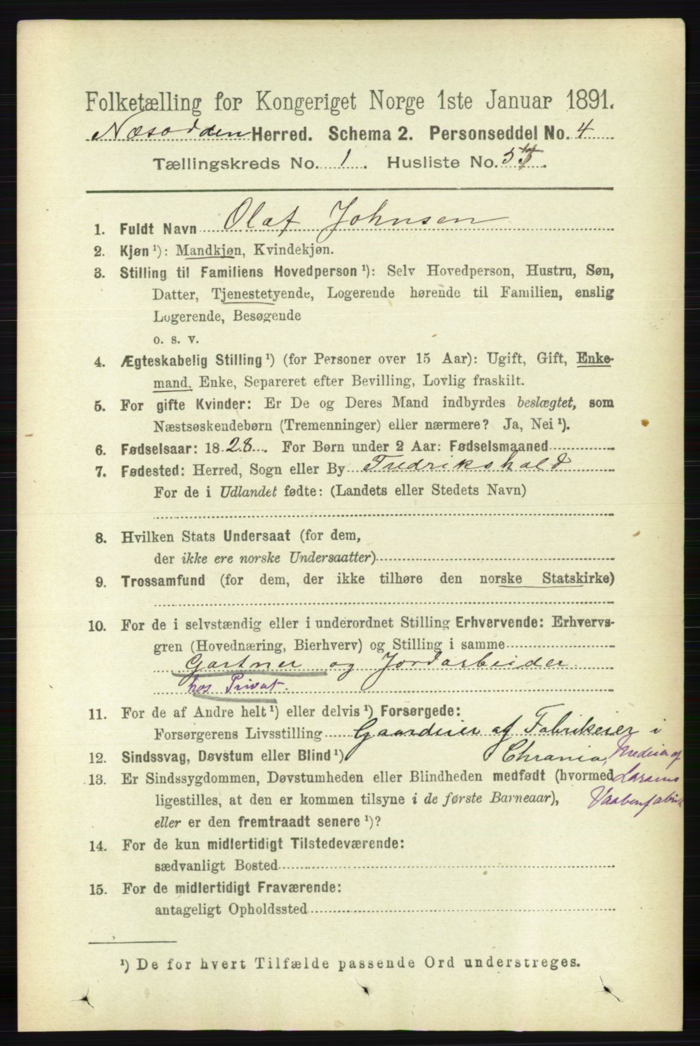 RA, 1891 census for 0216 Nesodden, 1891, p. 353