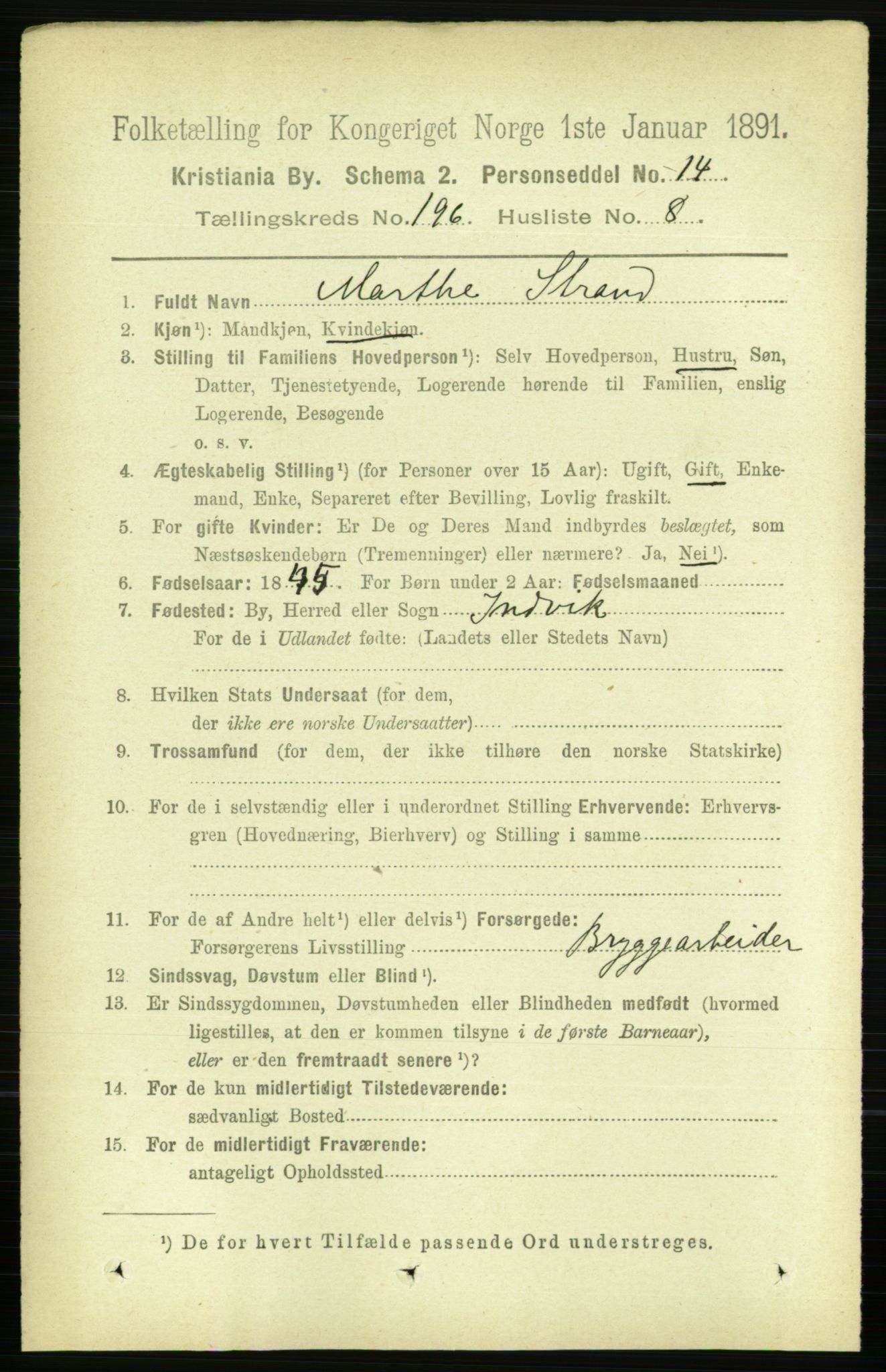 RA, 1891 census for 0301 Kristiania, 1891, p. 118552