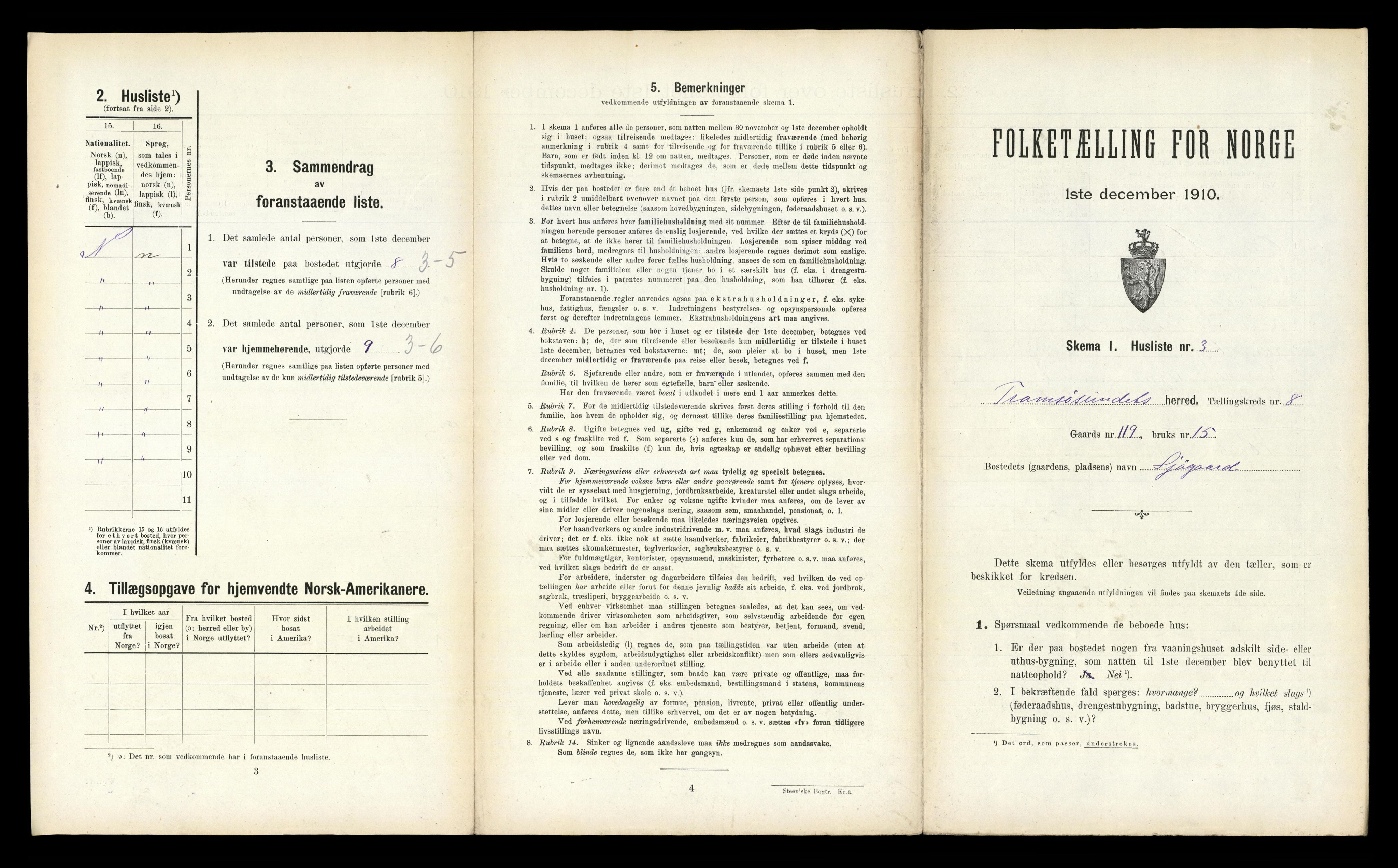 RA, 1910 census for Tromsøysund, 1910, p. 1433