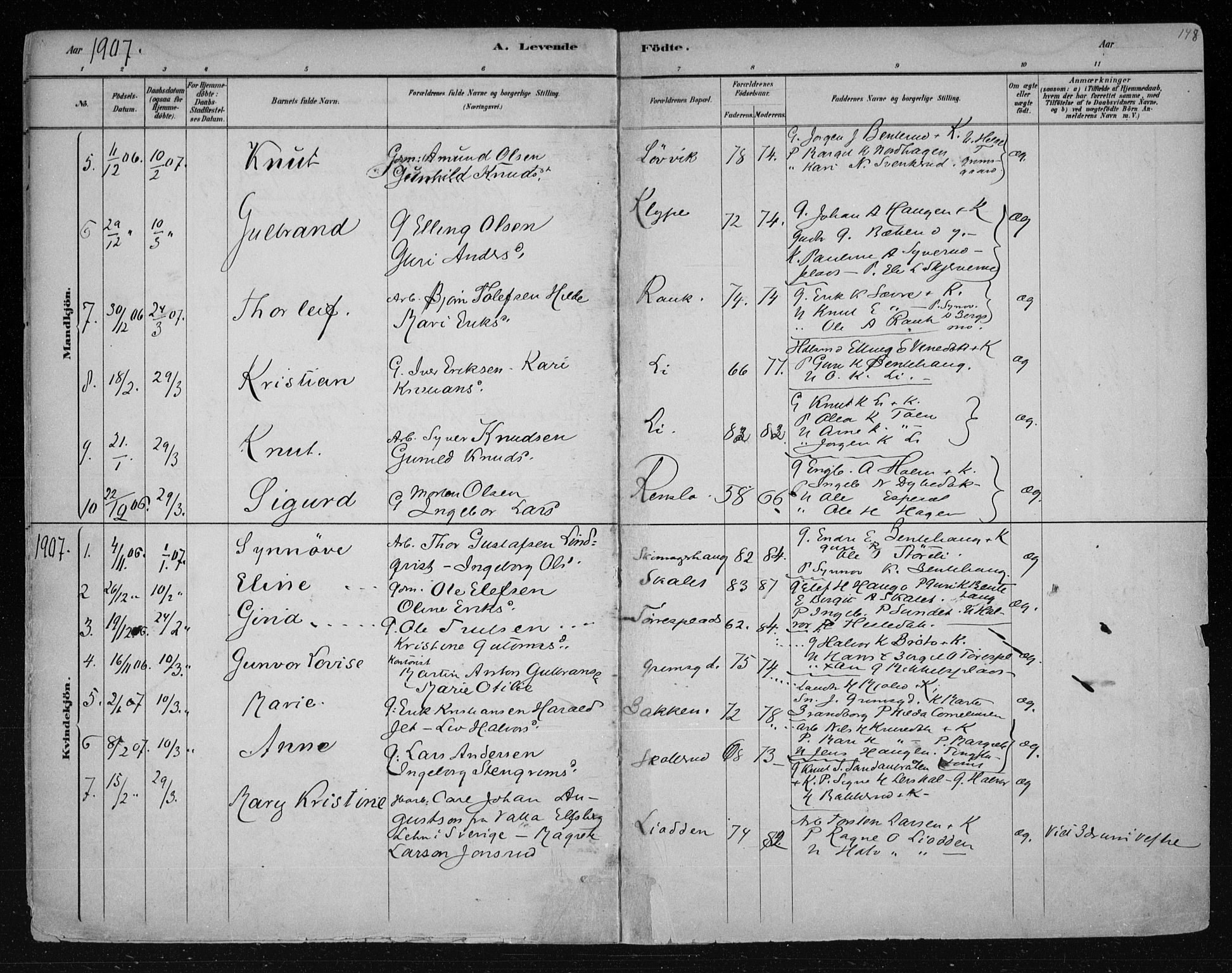 Nes kirkebøker, AV/SAKO-A-236/F/Fa/L0011: Parish register (official) no. 11, 1881-1912, p. 148