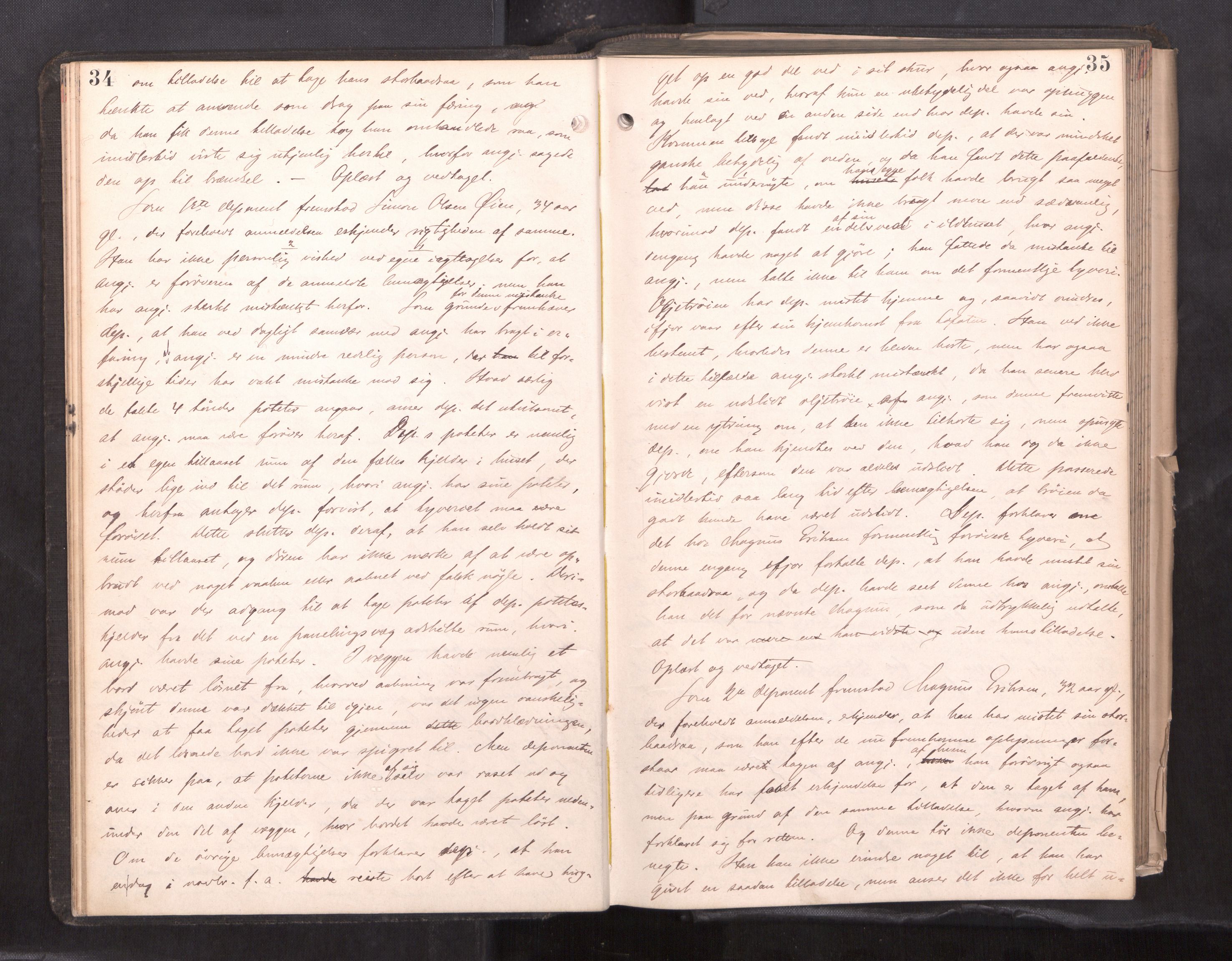 Søndre Helgeland sorenskriveri, AV/SAT-A-4575/1/1/1B/1Ba/L0018: ekstrarettsprotokoll, 1889-1893, p. 34-35