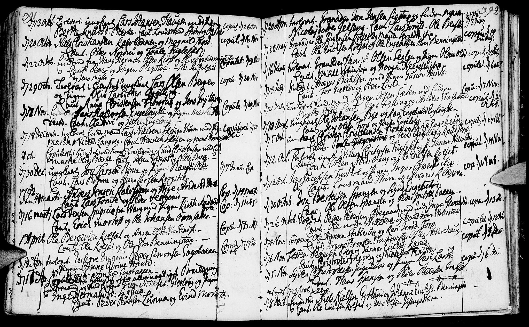 Løten prestekontor, AV/SAH-PREST-022/K/Ka/L0003: Parish register (official) no. 3, 1773-1800, p. 391-392