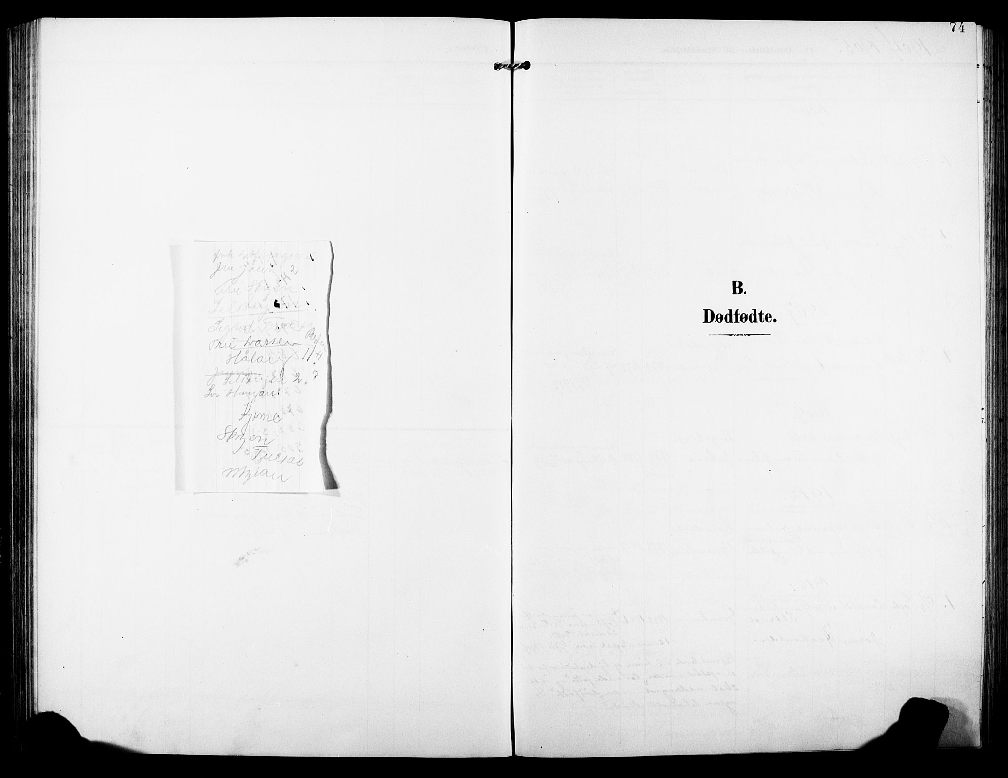 Rollag kirkebøker, AV/SAKO-A-240/G/Ga/L0005: Parish register (copy) no. I 5, 1904-1932, p. 74