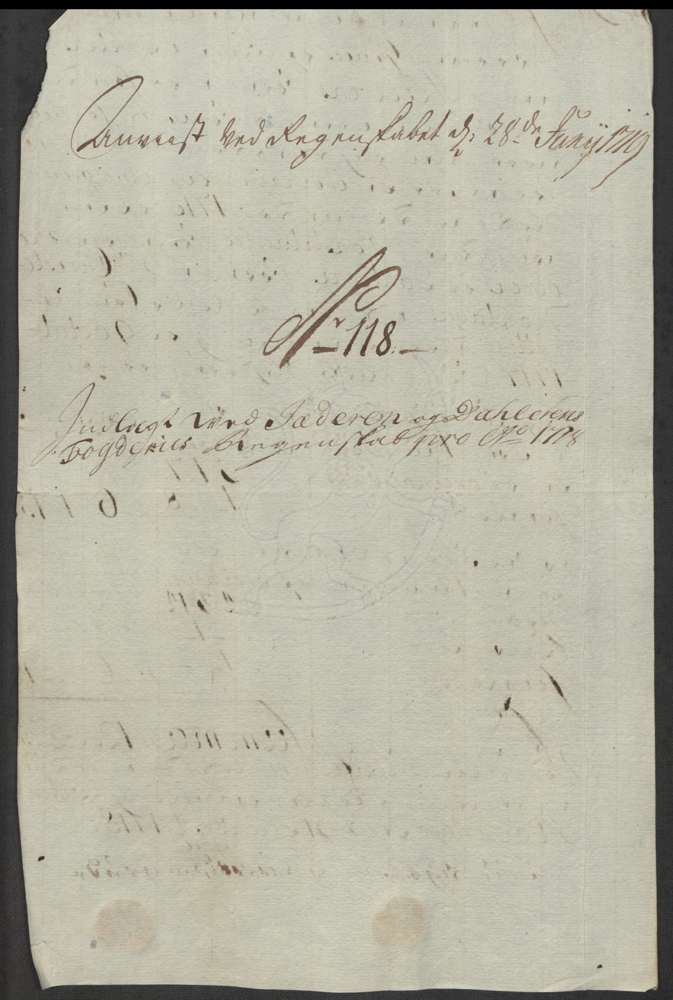 Rentekammeret inntil 1814, Reviderte regnskaper, Fogderegnskap, AV/RA-EA-4092/R46/L2743: Fogderegnskap Jæren og Dalane, 1718, p. 397