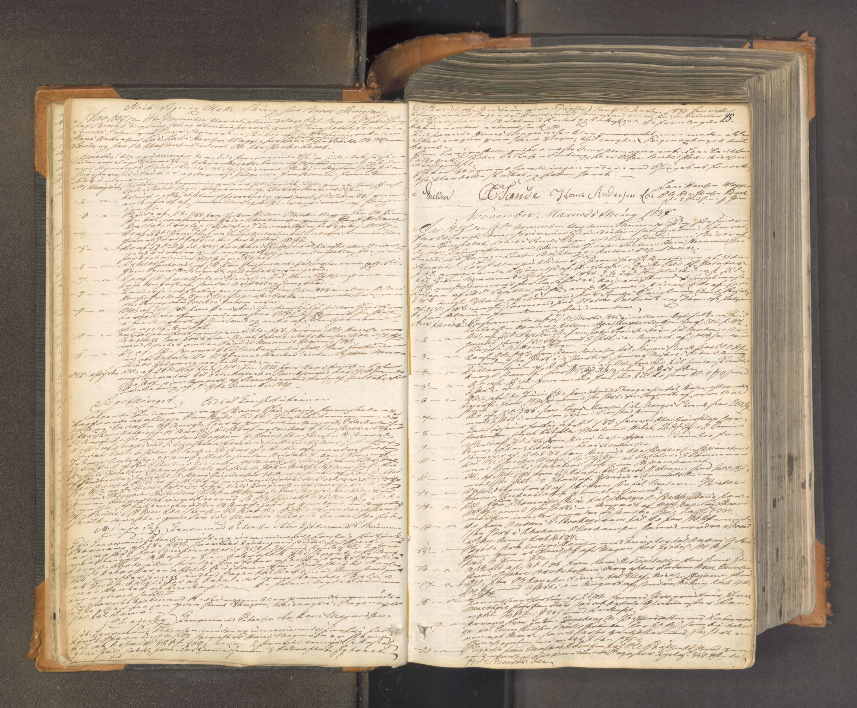Søndre Jarlsberg sorenskriveri, AV/SAKO-A-129/F/Fa/L0033: Tingbok, 1837-1845, p. 24b-25a