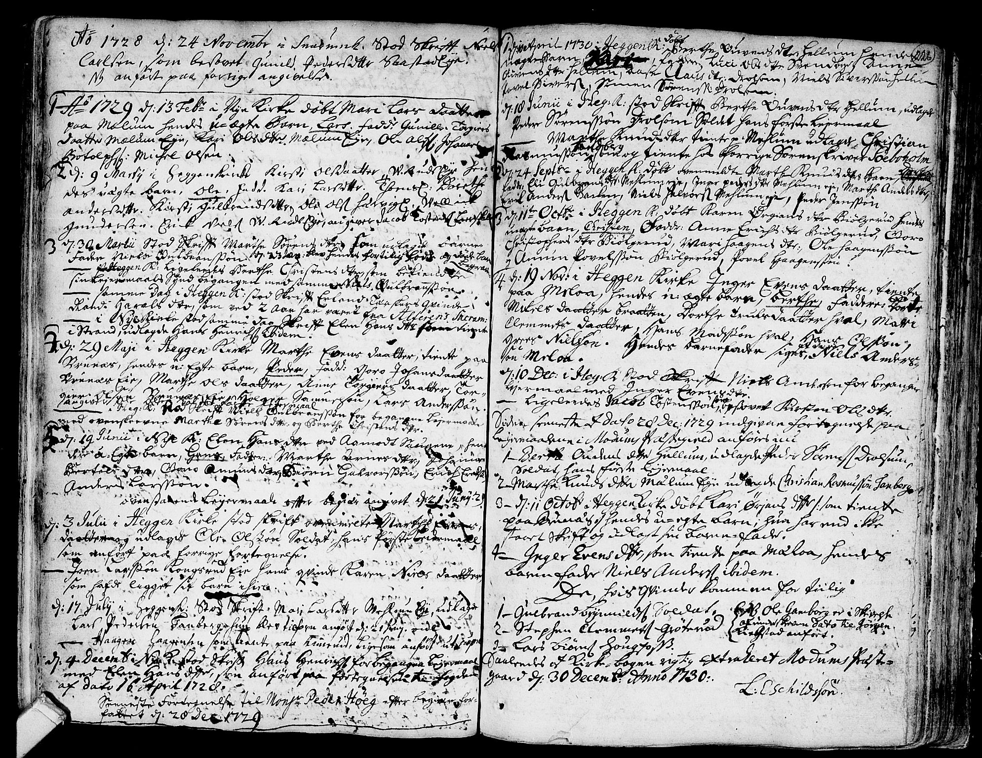 Modum kirkebøker, SAKO/A-234/F/Fa/L0001: Parish register (official) no. 1, 1712-1740, p. 226