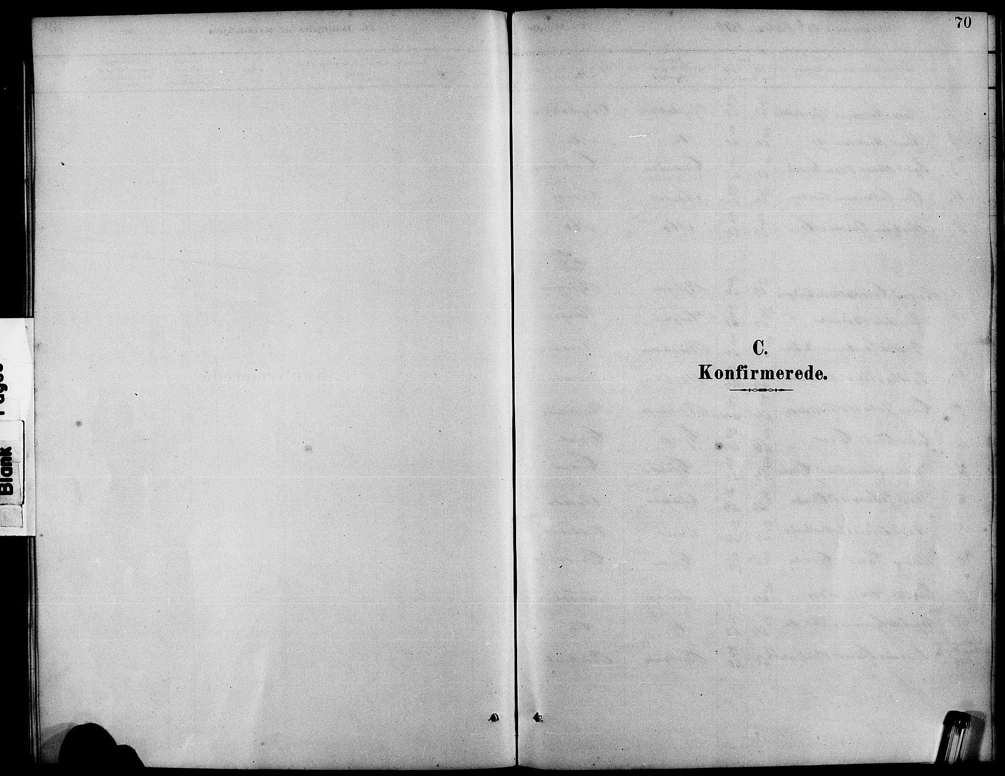 Etne sokneprestembete, AV/SAB-A-75001/H/Hab: Parish register (copy) no. B 4, 1879-1897, p. 70