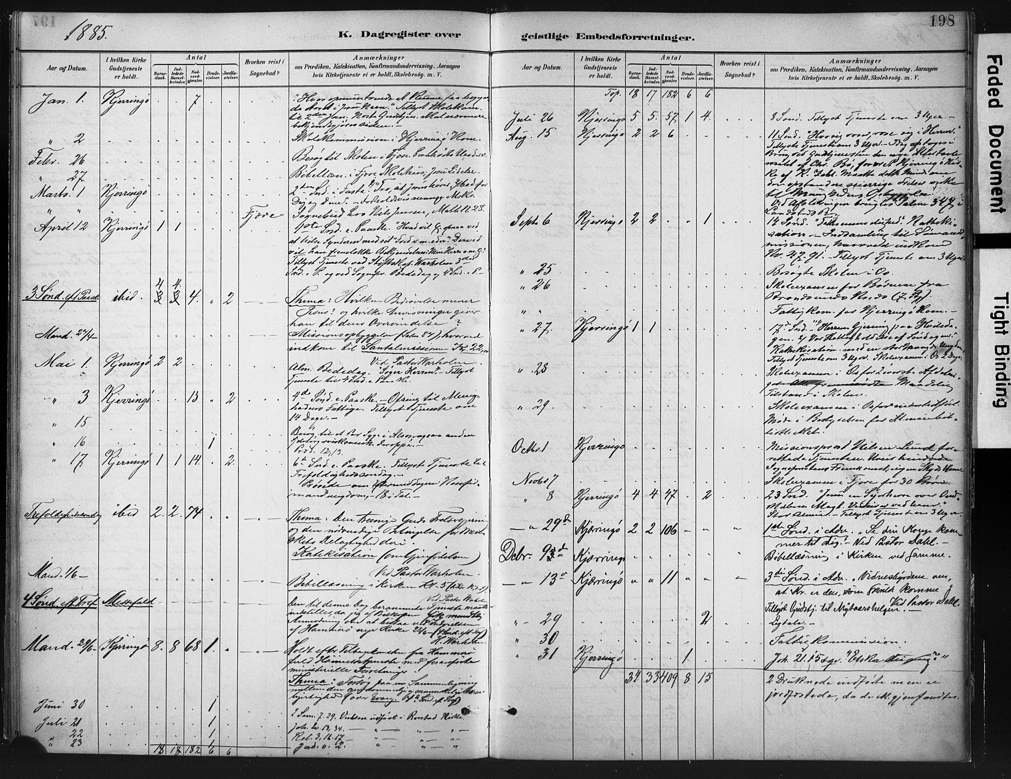 Ministerialprotokoller, klokkerbøker og fødselsregistre - Nordland, SAT/A-1459/803/L0071: Parish register (official) no. 803A01, 1881-1897, p. 198