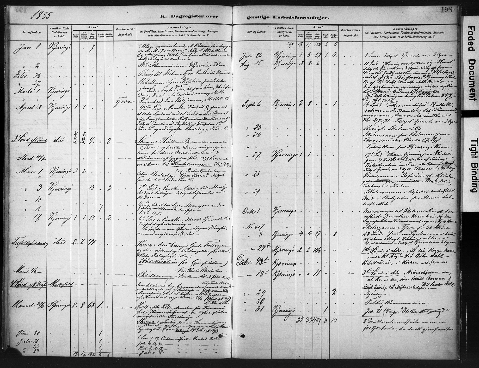 Ministerialprotokoller, klokkerbøker og fødselsregistre - Nordland, AV/SAT-A-1459/803/L0071: Parish register (official) no. 803A01, 1881-1897, p. 198