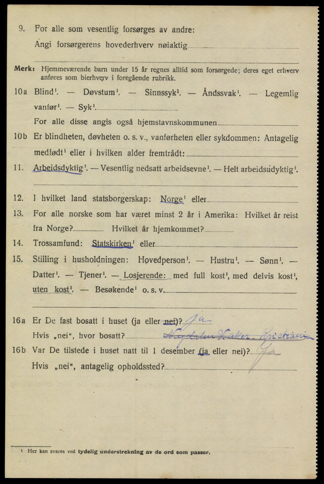 SAKO, 1920 census for Brevik, 1920, p. 2689