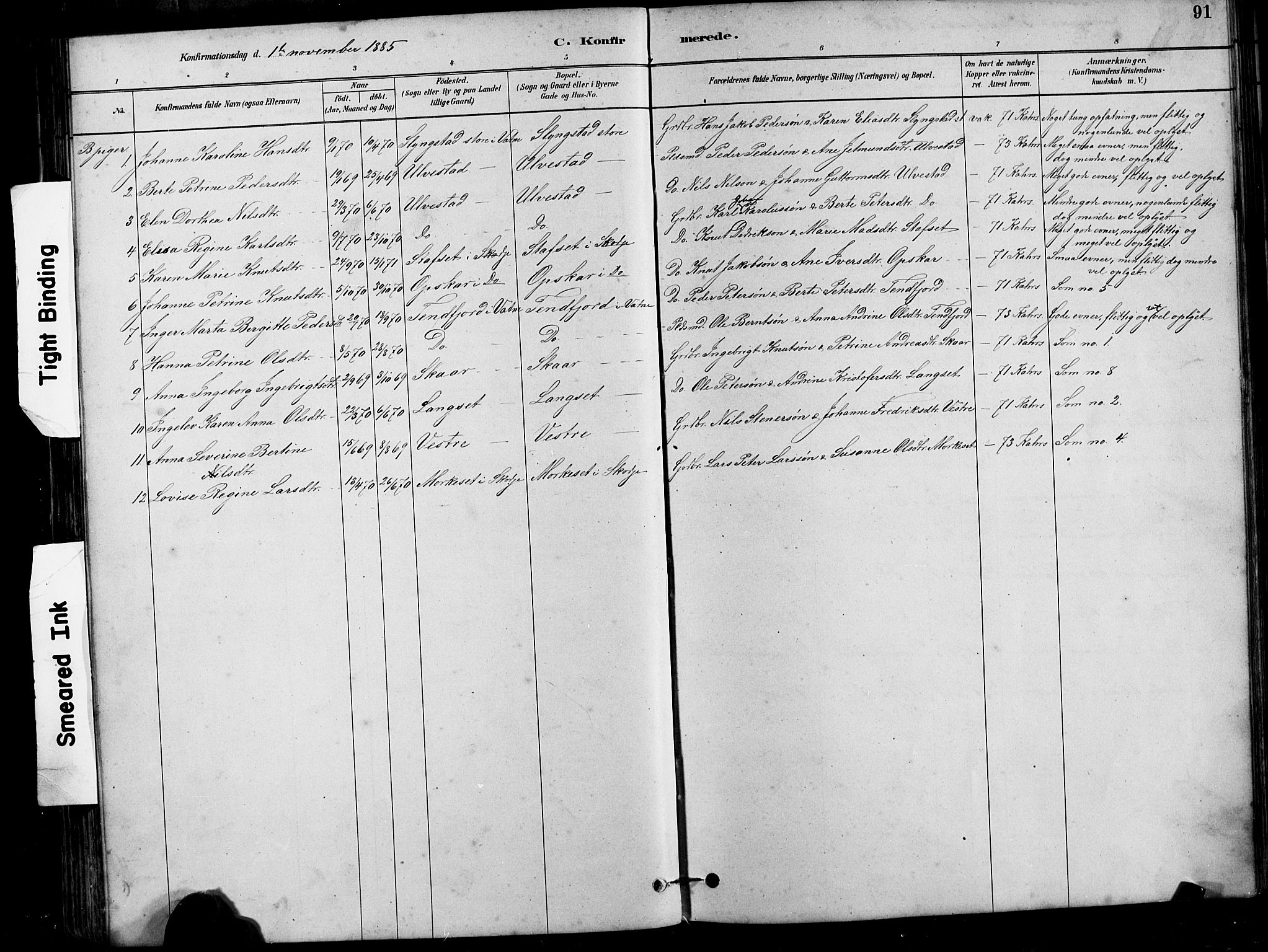 Ministerialprotokoller, klokkerbøker og fødselsregistre - Møre og Romsdal, AV/SAT-A-1454/525/L0376: Parish register (copy) no. 525C02, 1880-1902, p. 91