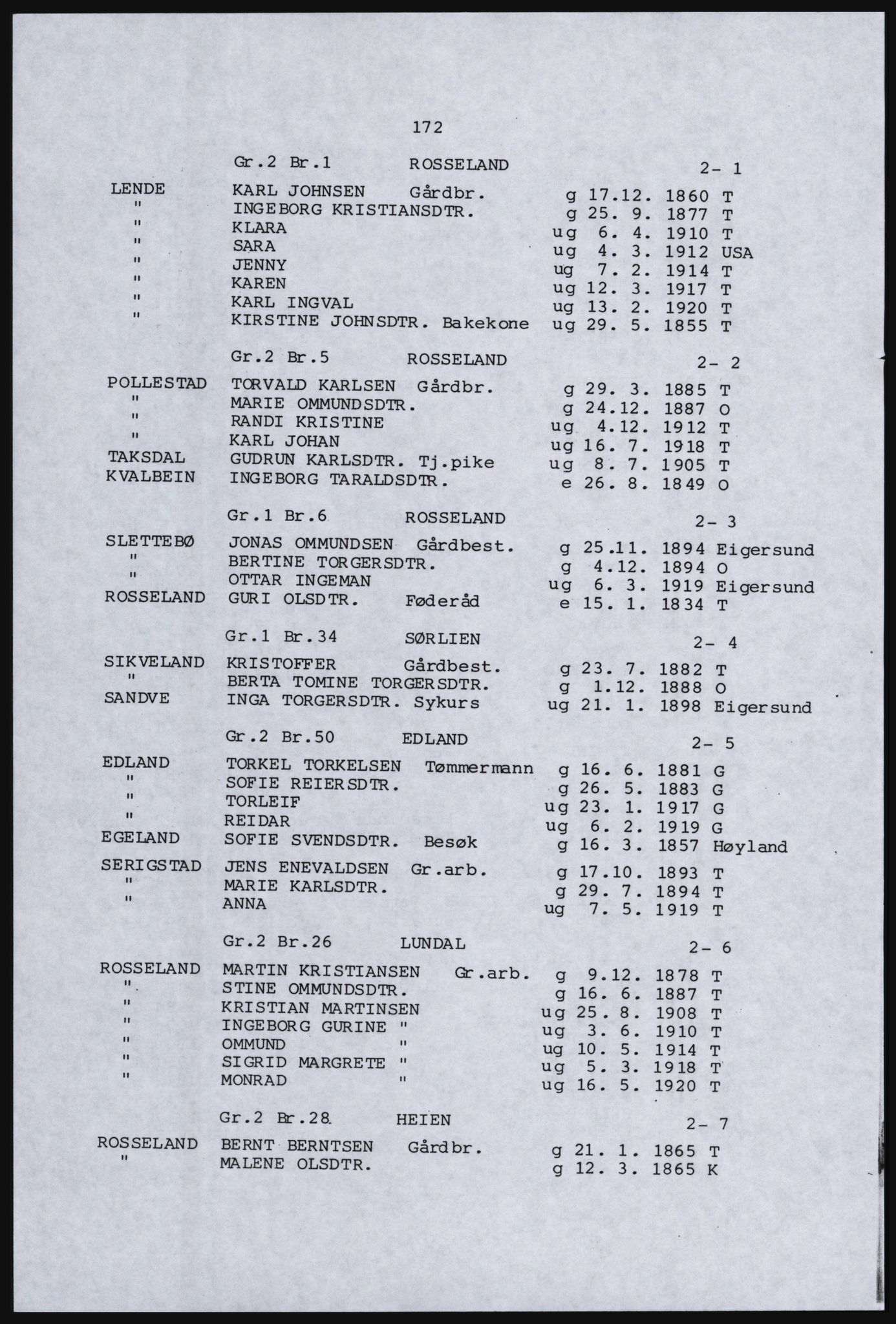 SAST, Copy of 1920 census for parts of Jæren, 1920, p. 182