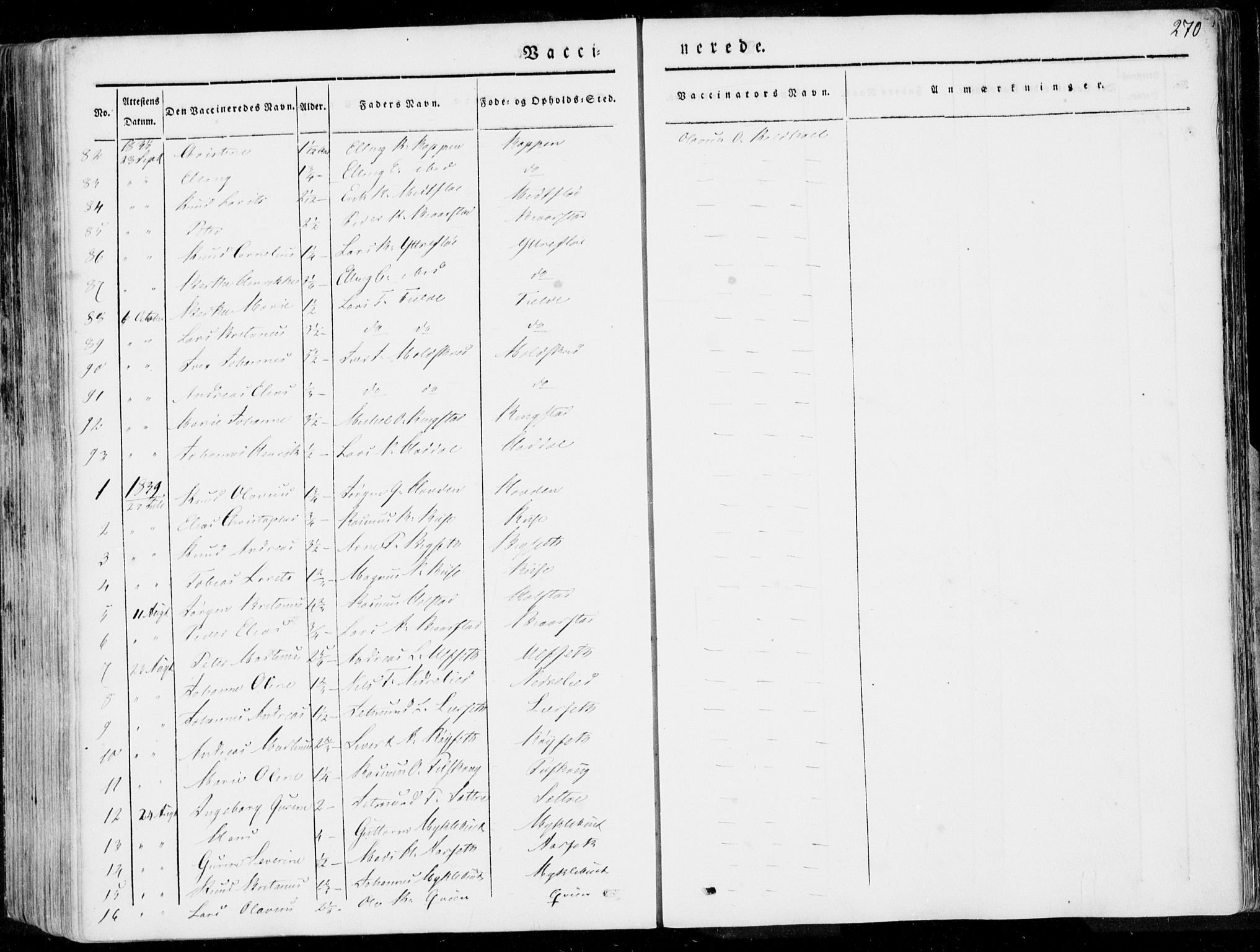 Ministerialprotokoller, klokkerbøker og fødselsregistre - Møre og Romsdal, AV/SAT-A-1454/509/L0104: Parish register (official) no. 509A02, 1833-1847, p. 270