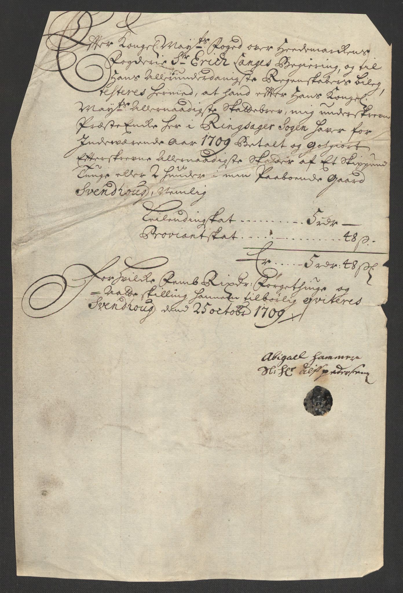 Rentekammeret inntil 1814, Reviderte regnskaper, Fogderegnskap, AV/RA-EA-4092/R16/L1045: Fogderegnskap Hedmark, 1709, p. 304