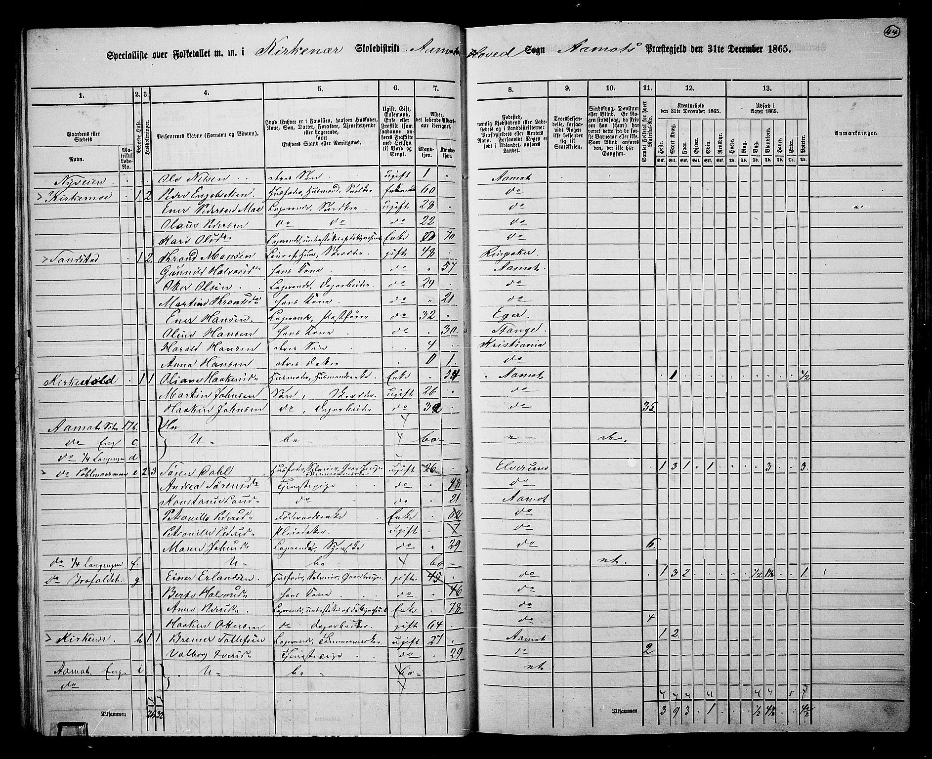 RA, 1865 census for Åmot, 1865, p. 41