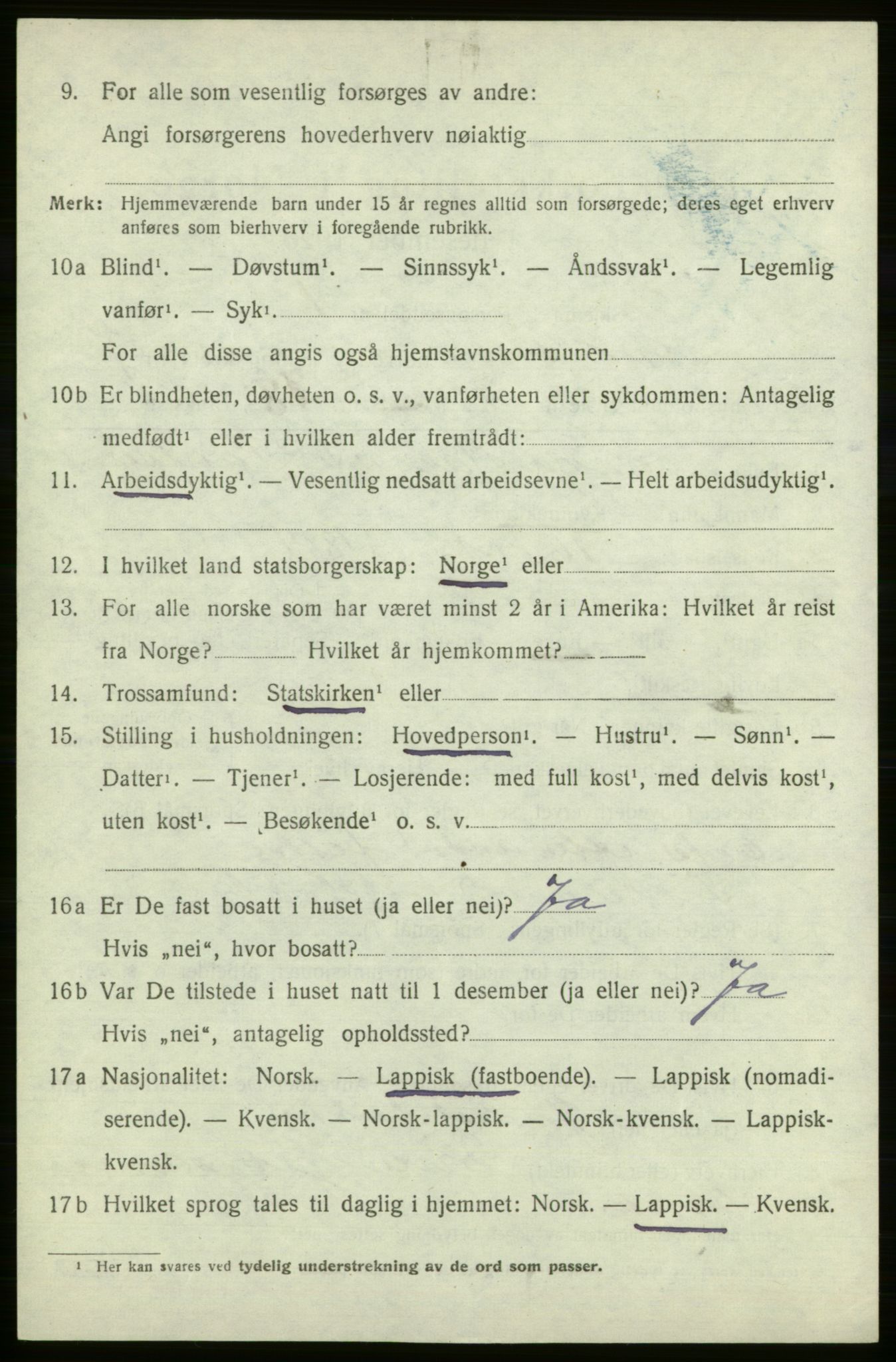 SATØ, 1920 census for , 1920, p. 2137