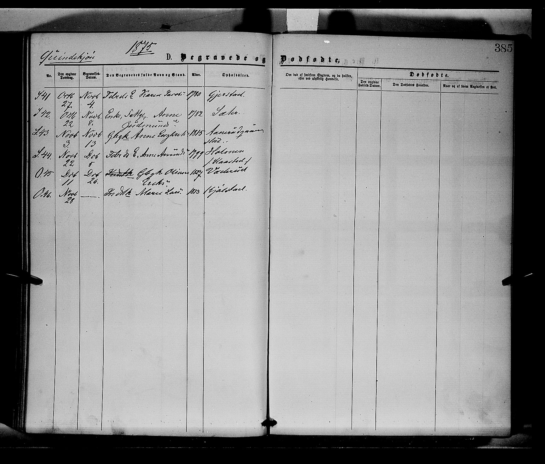 Sør-Odal prestekontor, AV/SAH-PREST-030/H/Ha/Haa/L0004: Parish register (official) no. 4, 1870-1875, p. 385